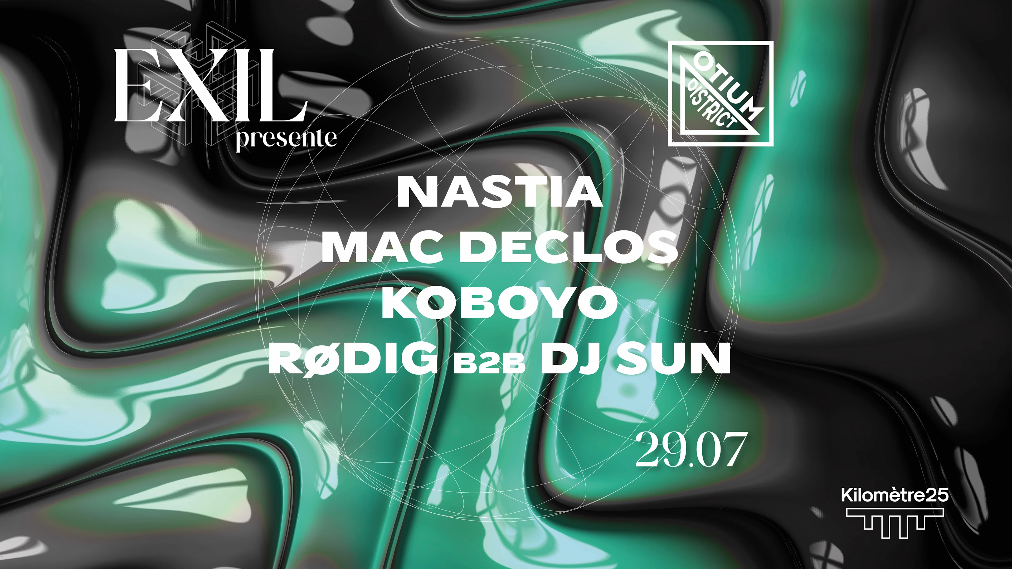 Exil X Otium X Kilomètre25: Nastia, Mac Declos, Koboyo, Rødig & Dj Sun Cover