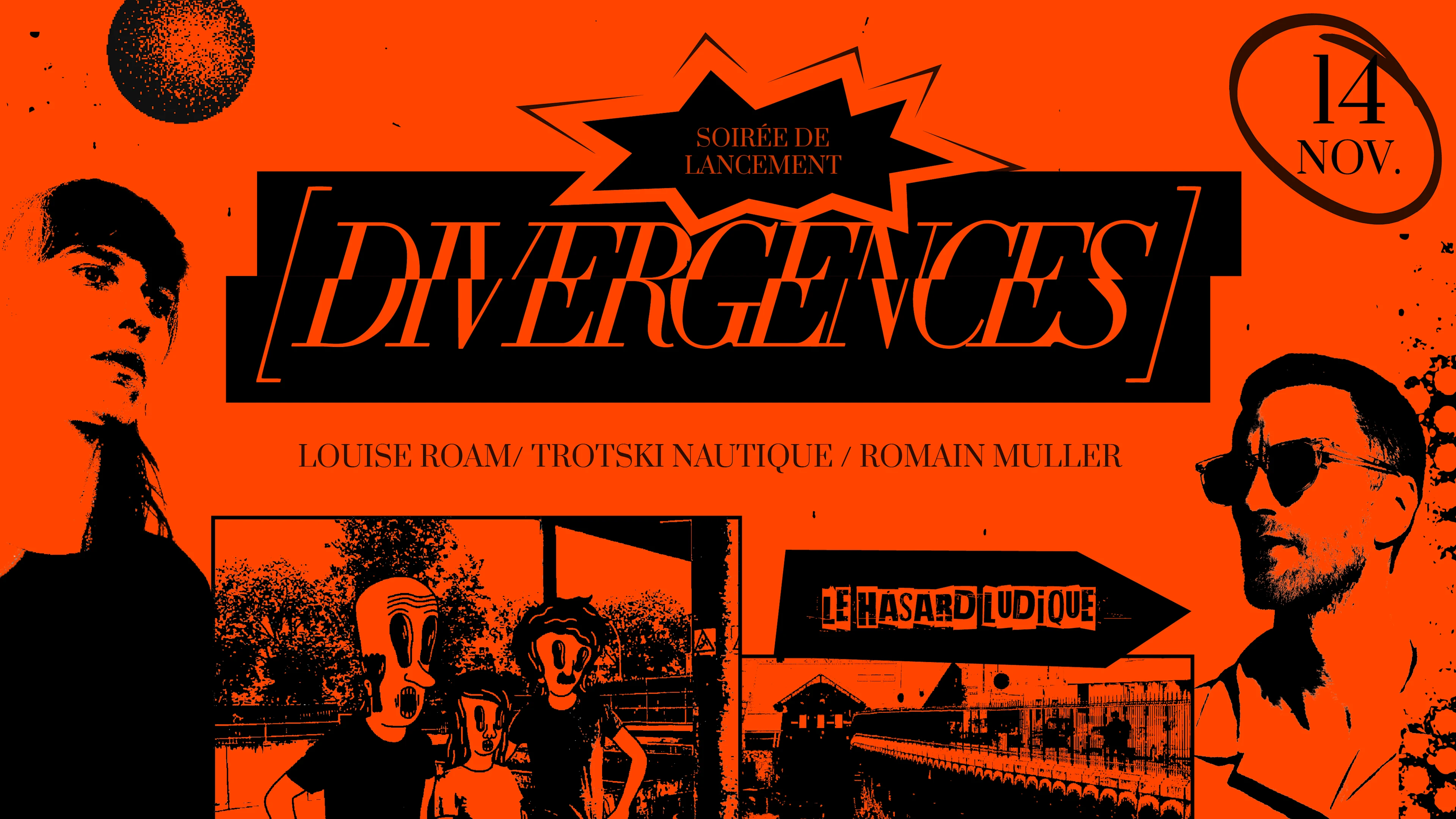Divergences : Louise Roam + Trotski Nautique + Romain Muller Cover