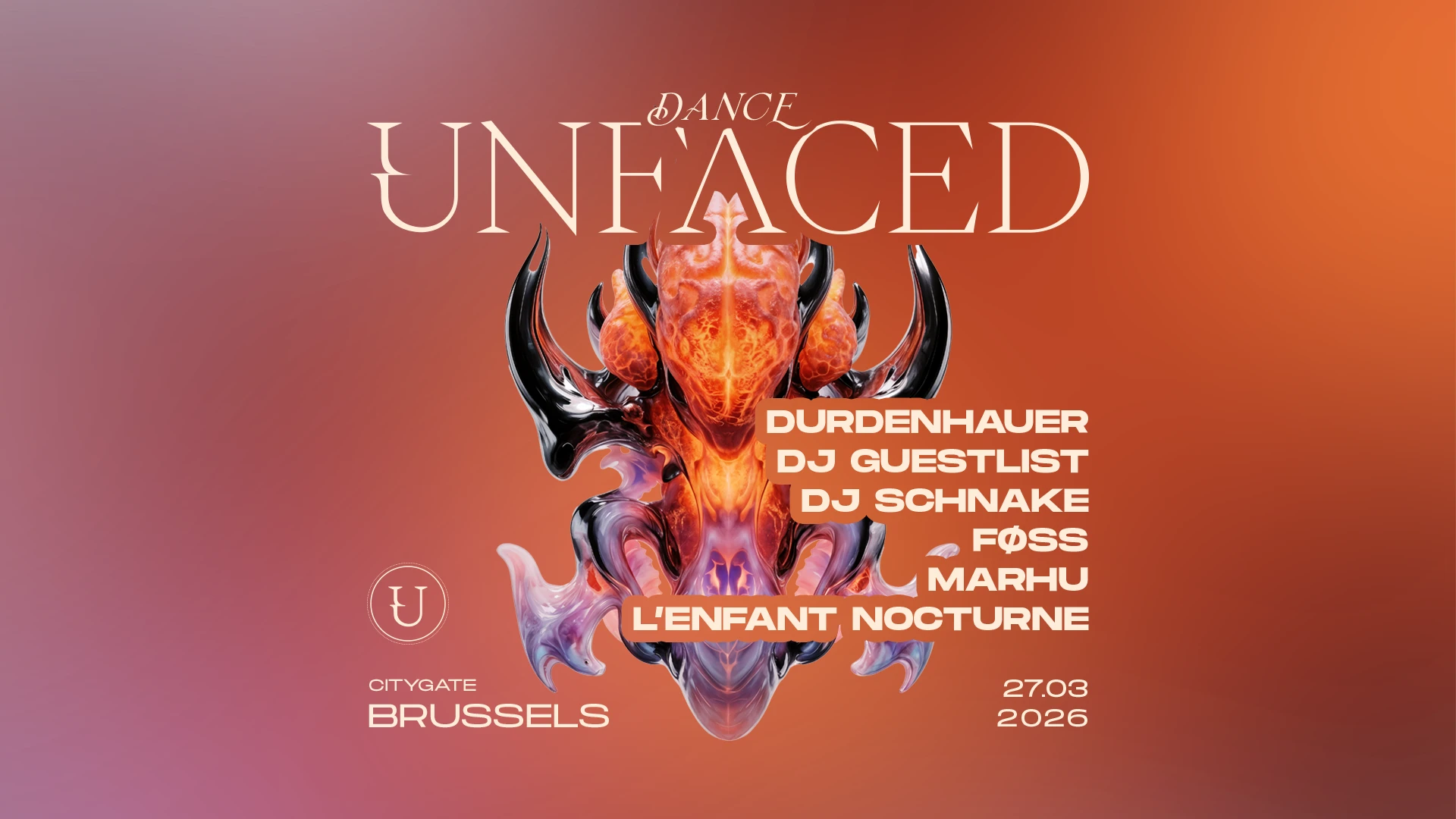 Unfaced Brussels - Durdenhauer, Dj Guestlist, Dj Schnake Cover