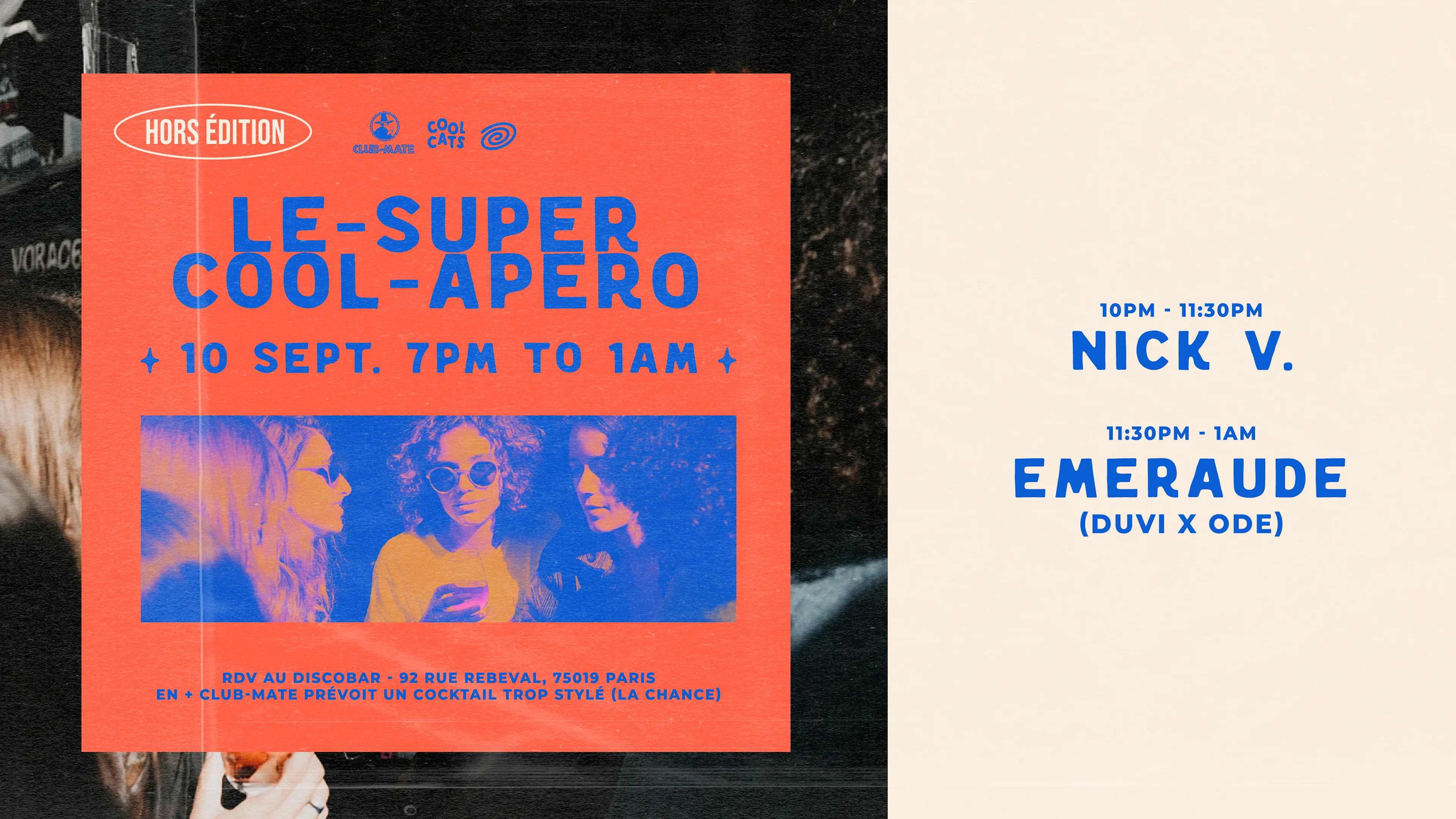 Le Super-Cool Apéro : Cool Cats X Club-Mate Au Discobar Cover
