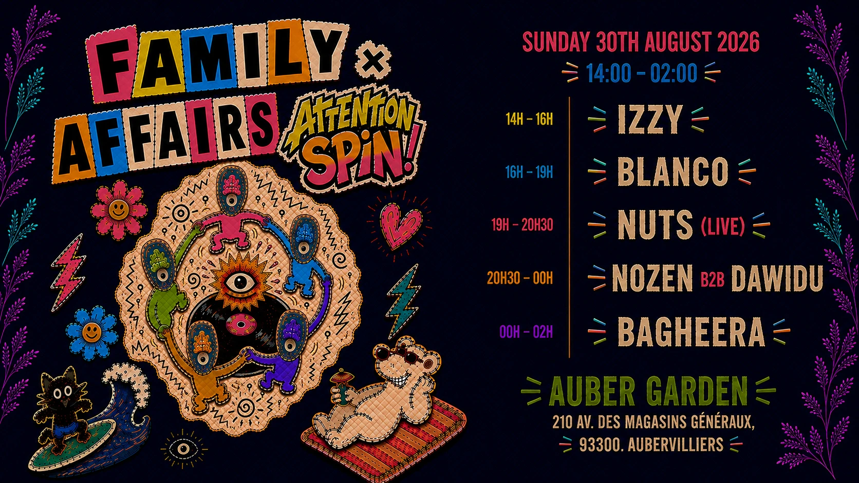Family Affairs X Attention Spin! Bagheera, Dawidu, Nozen ++ Cover