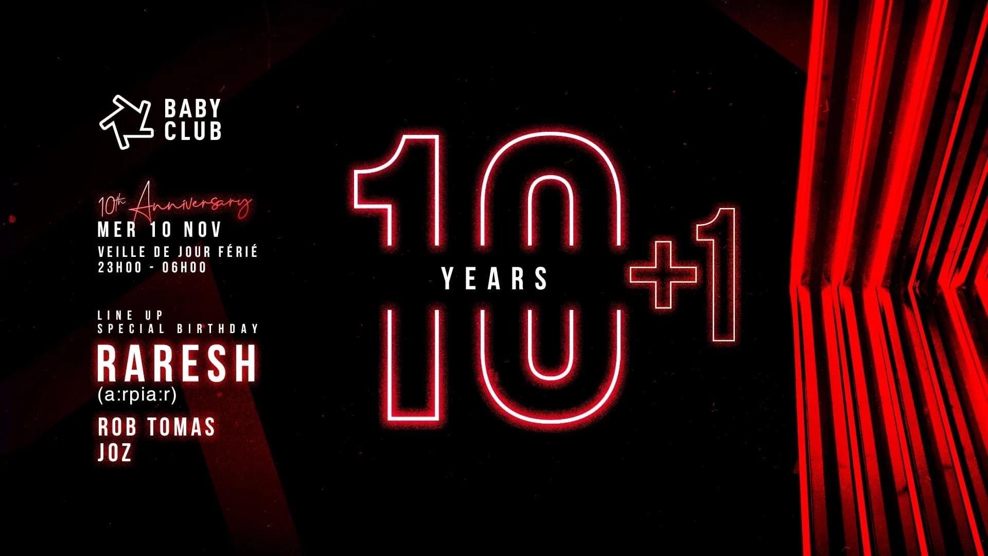 Baby : 10+1 Years - Raresh . Rob Tomas. Joz  Cover