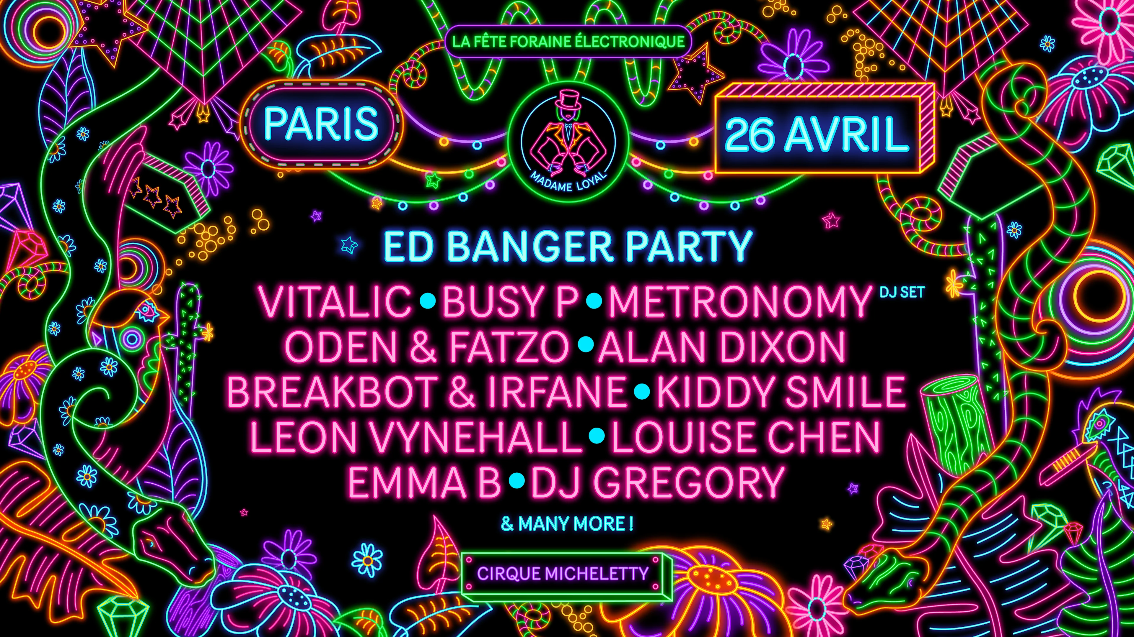 Ed Banger Party @ Madame Loyal : Vitalic, Oden&Fatzo, Busy P Cover