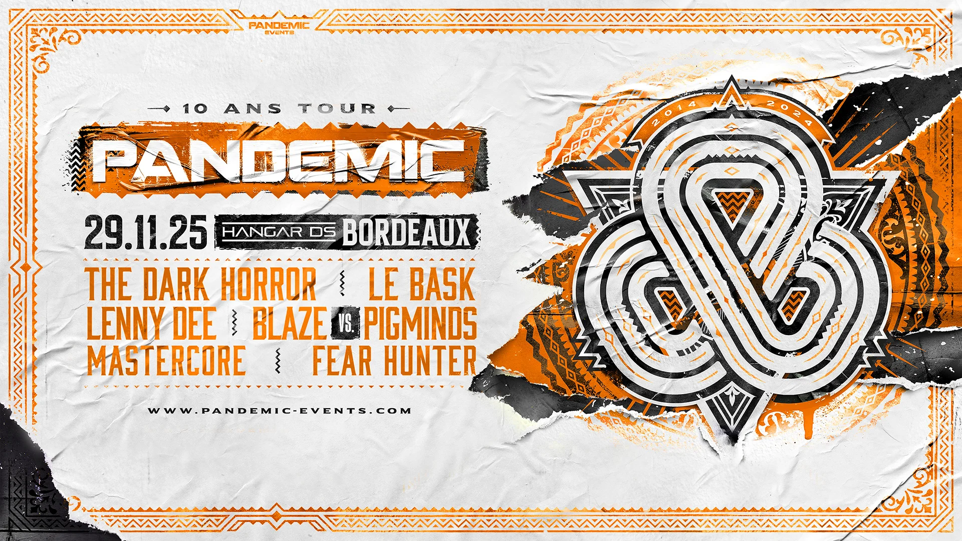 Pandemic - 10 Ans Tour // The Dark Horror / Le Bask / ... Cover