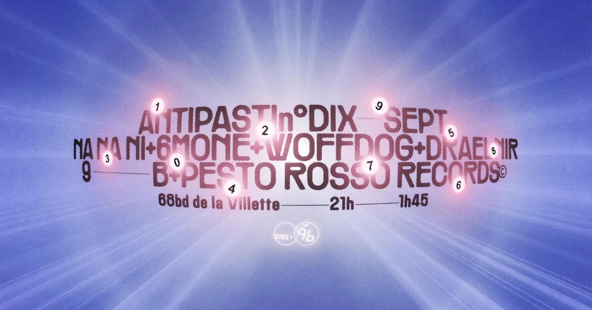 Pesto Rosso Records W/ Na Na Ni, 6mone, Draelnir @Le 9b Cover