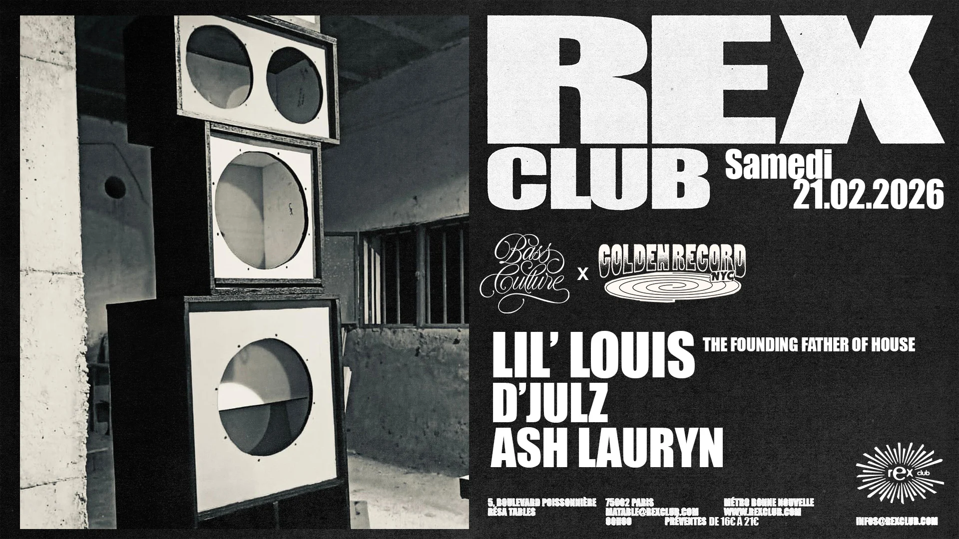 Bass Culture X Golden Record: Lil'louis, D'julz, Ash Lauryn Cover