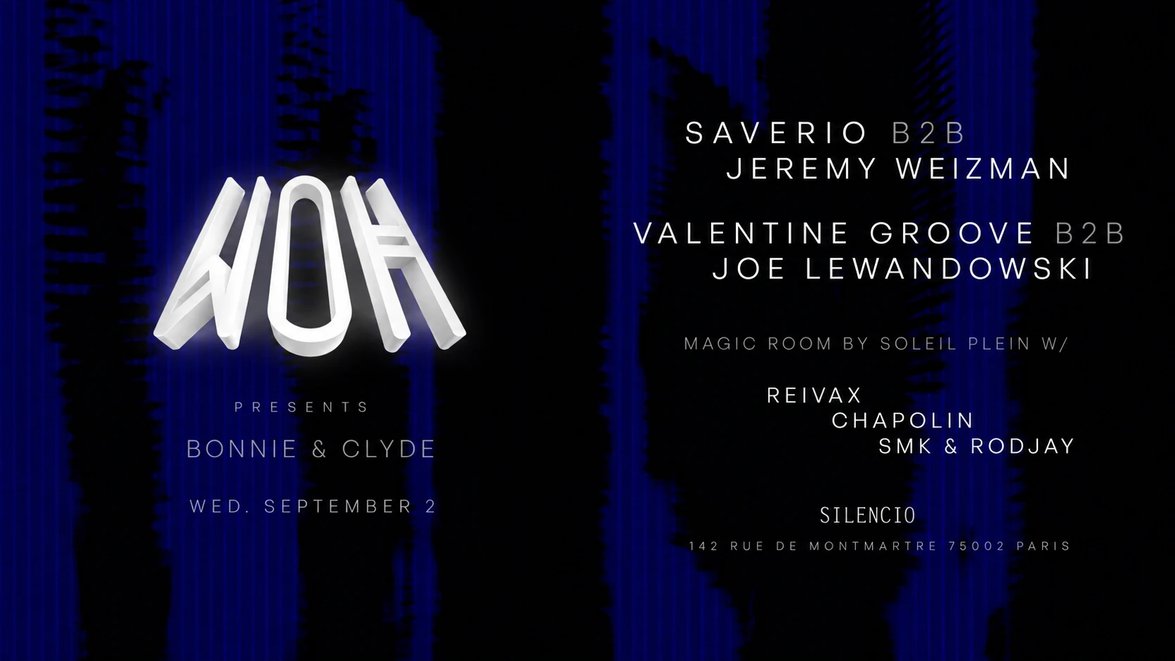 Woh Present Bonnie & Clyde : Jérémy Weizman B2b Saverio Cover