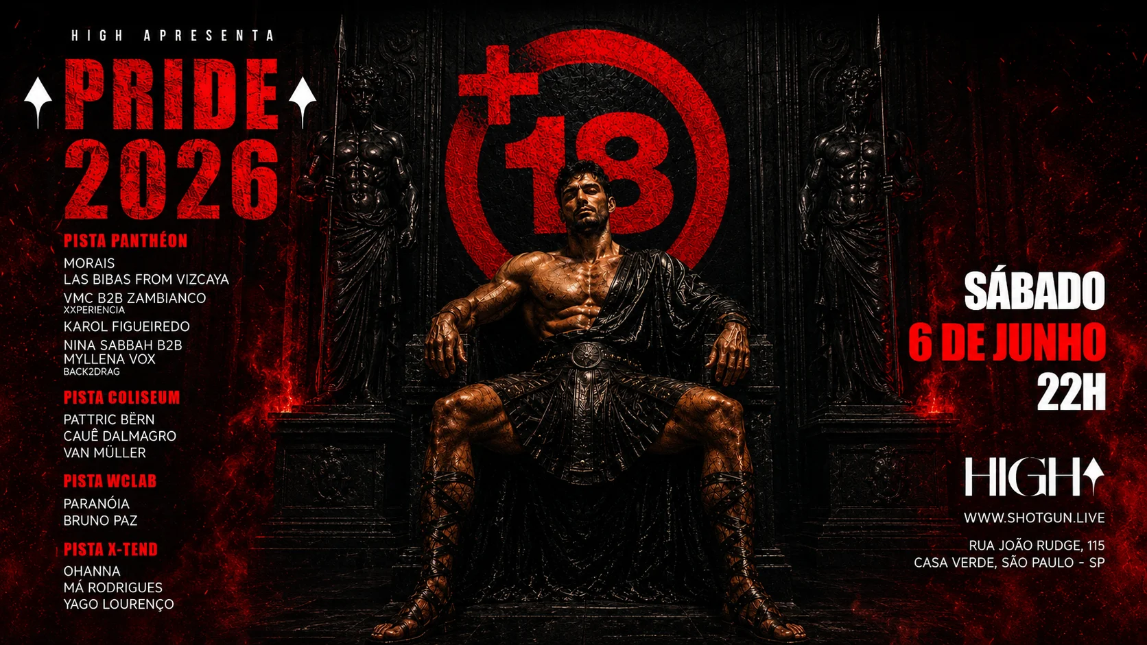 06.06 - Festa +18 - The X Odyssey - Pride 2026 Cover