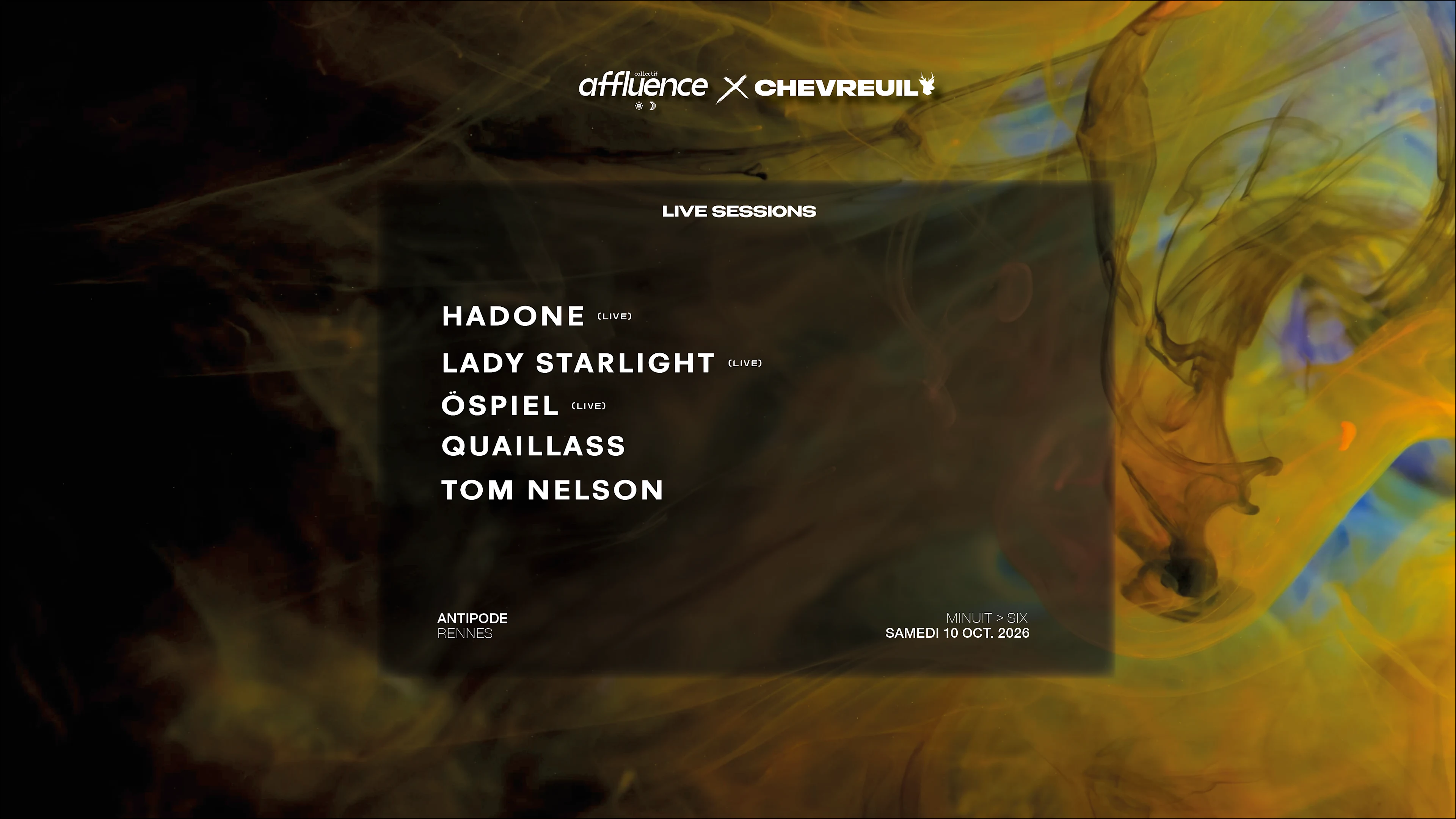 Affluence X Chevreuil • Tickets Dispos Site Antipode Cover
