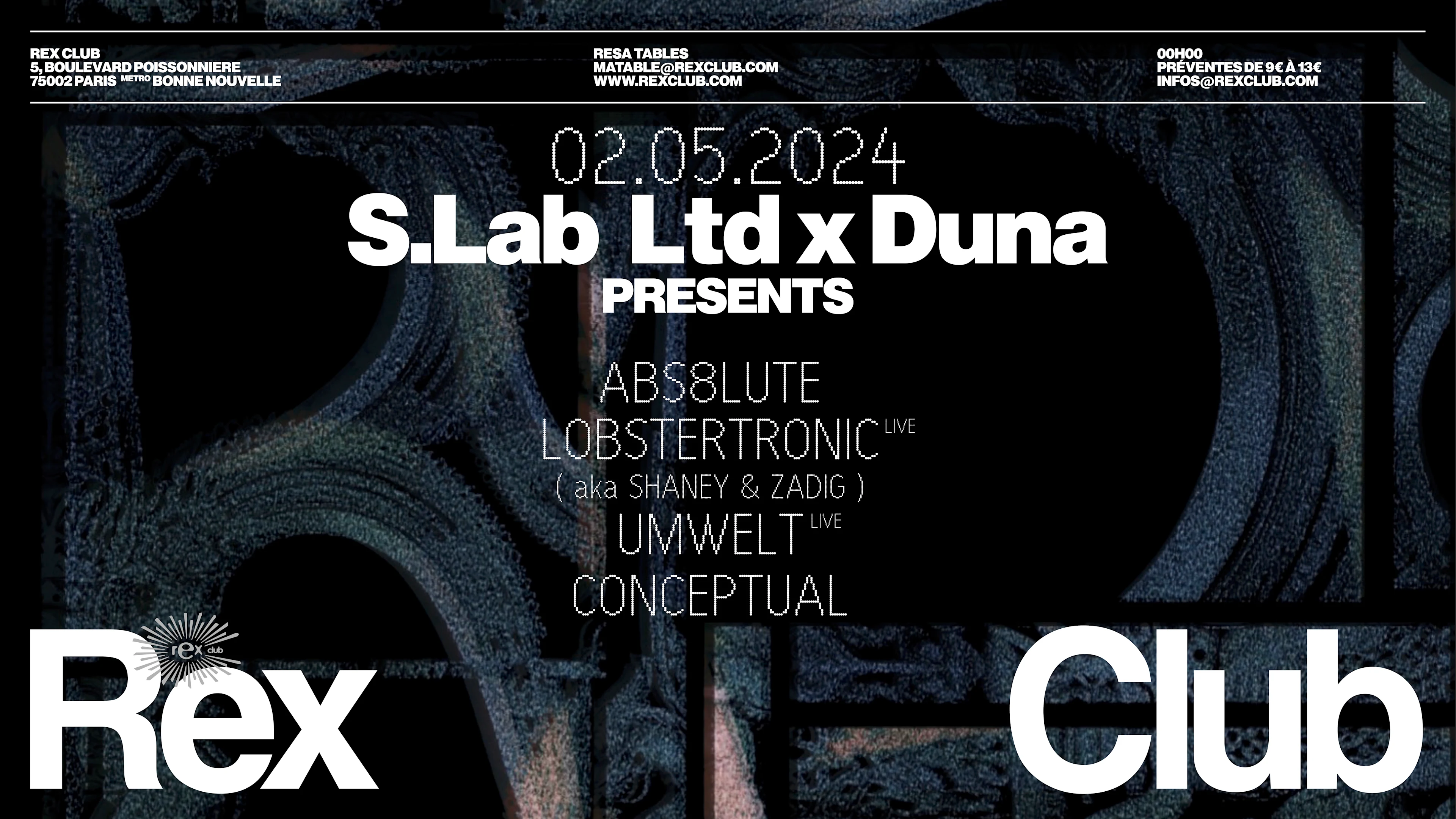 S.Lab Ltd X Duna: Lobstertronic Live, Umwelt Live & Friends Cover