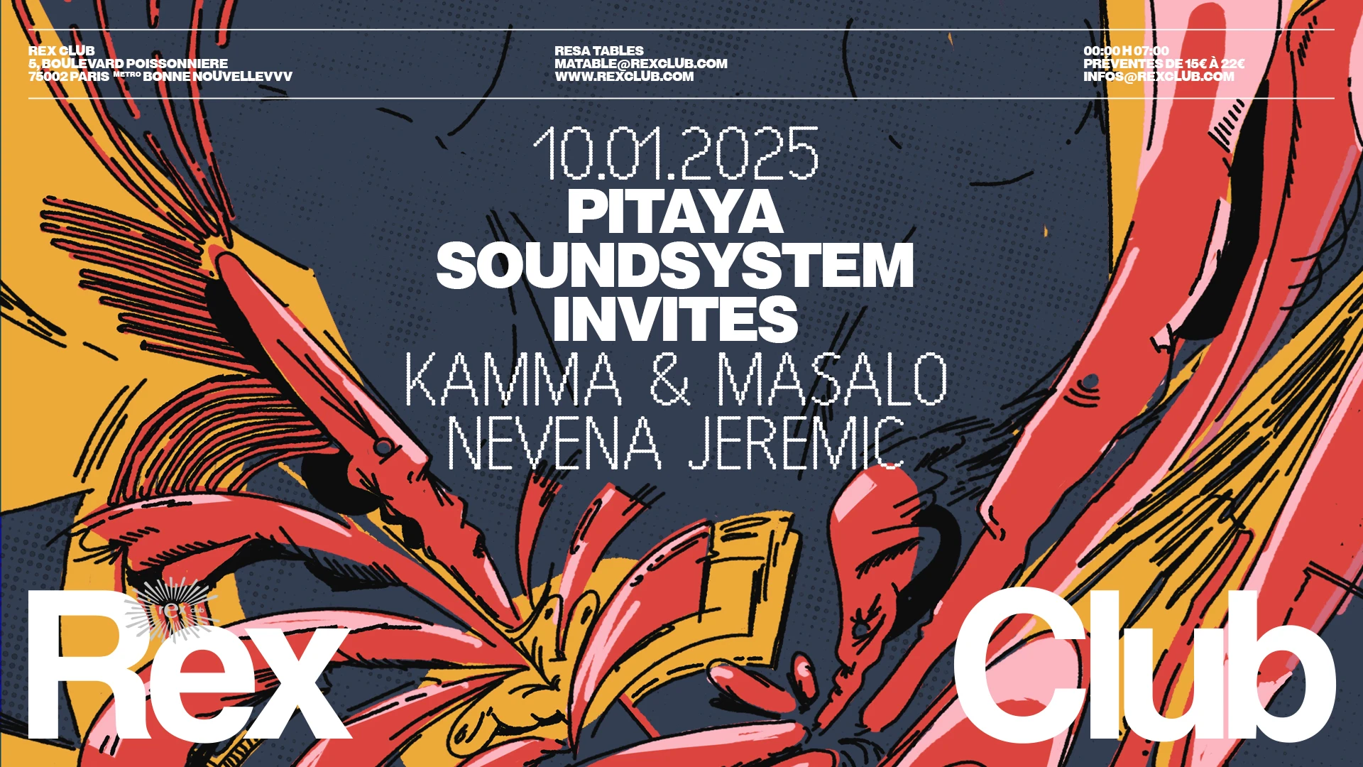 Pitaya Soundsystem Invites: Kamma & Masalo, Nevena Jeremic Cover