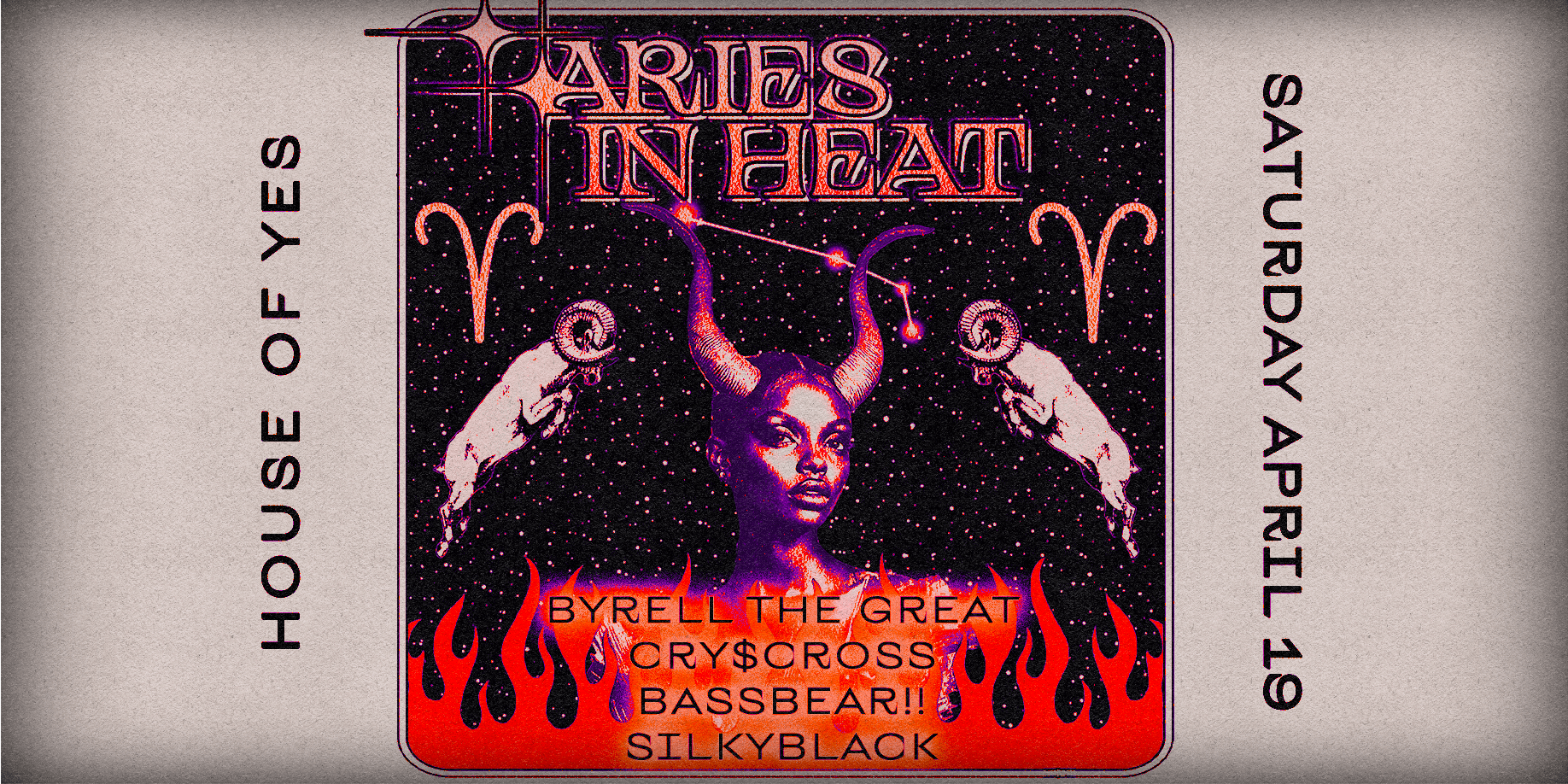Aries In Heat: Byrell The Great • Bassbear!! • Silkyblack ++ Cover