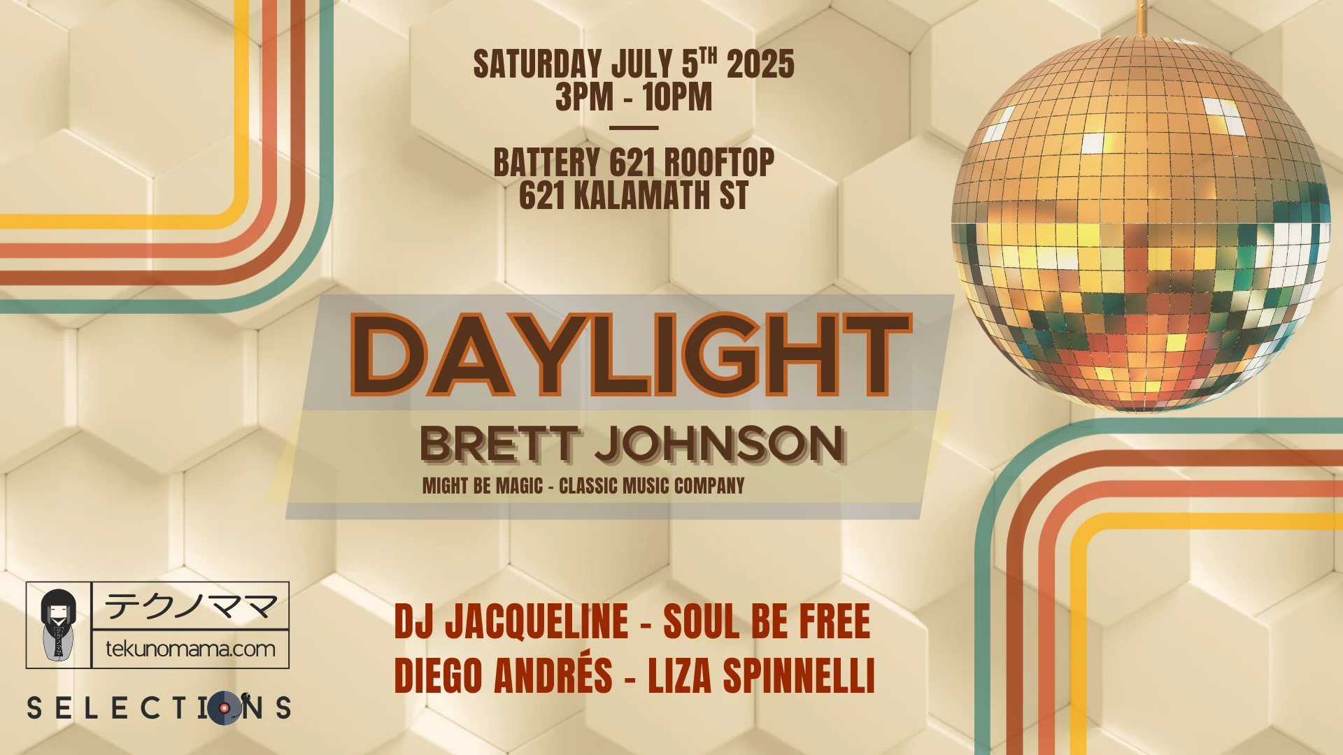Selections & Tekunomama Present Daylight W/ Brett Johnson ++ Cover