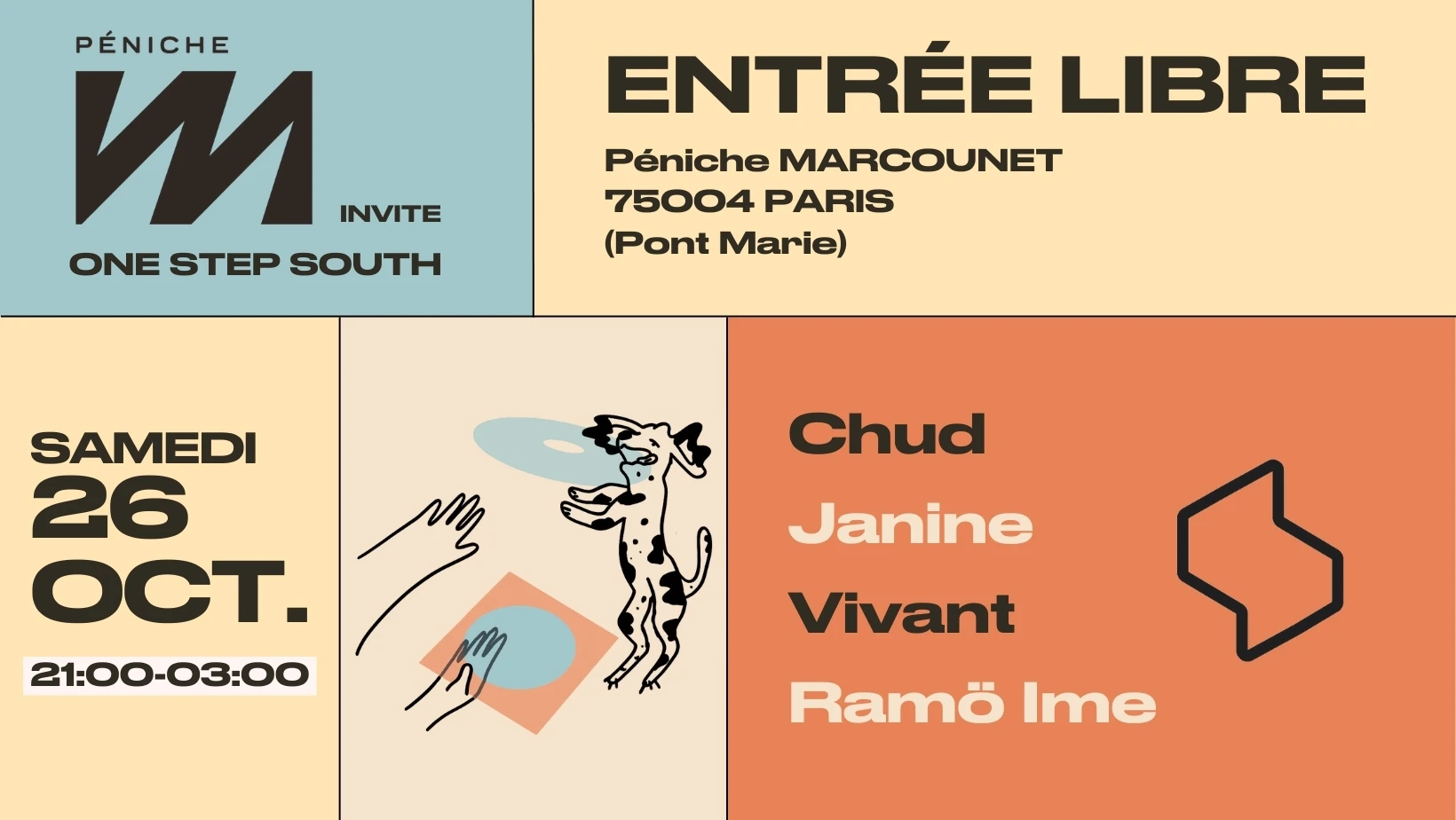 Le Marcounet Invite : One Step South Cover