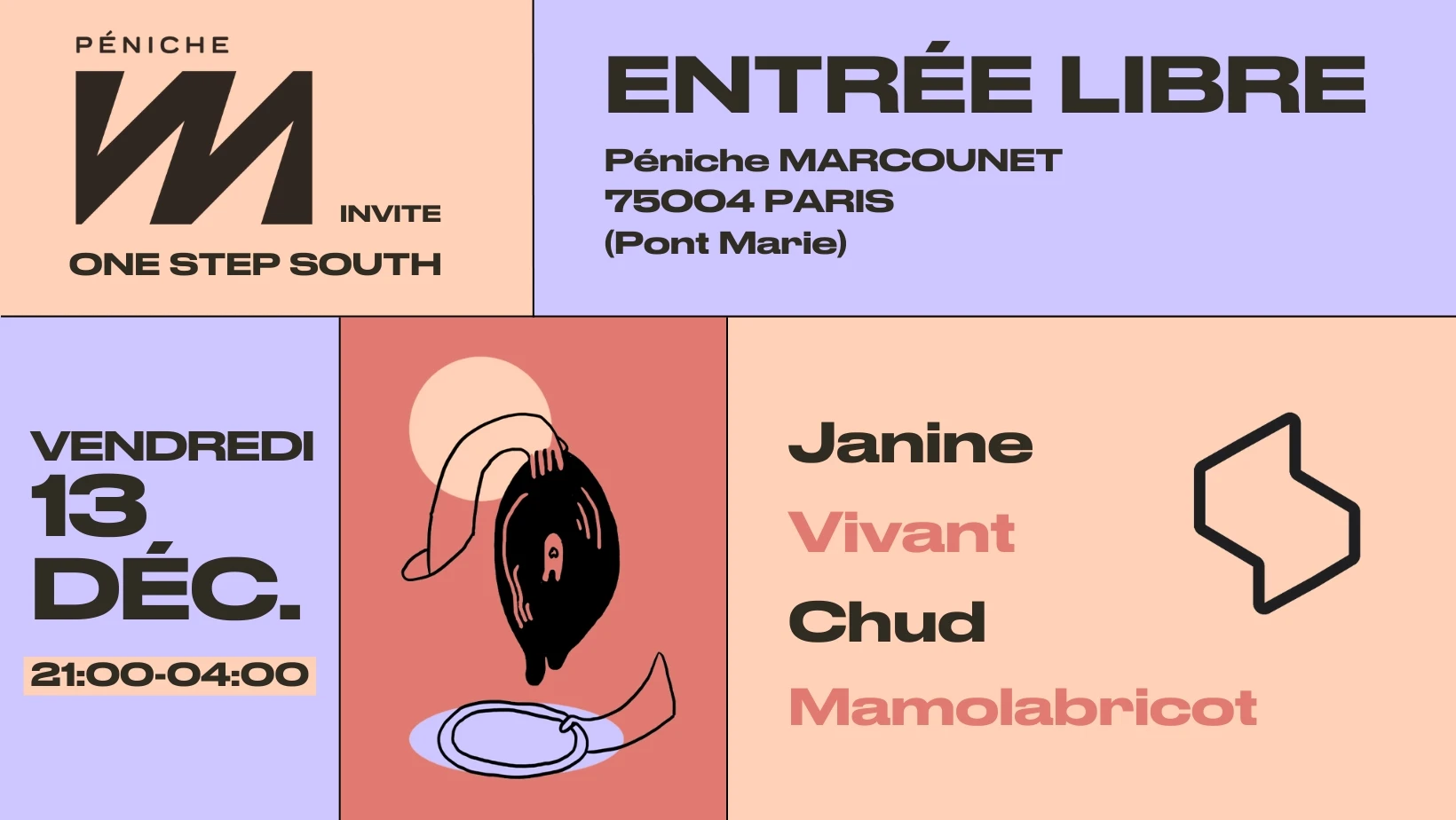 Le Marcounet Invite : One Step South Cover