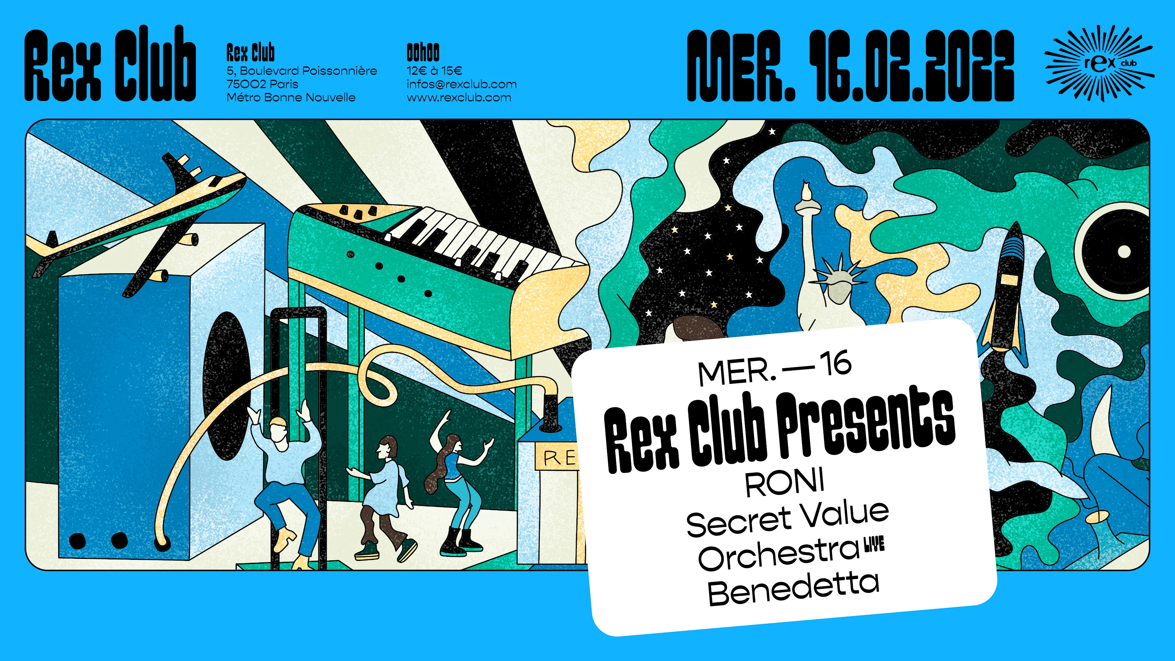 Rex Club Presents: Roni, Secret Value Orchestra, Benedetta Cover