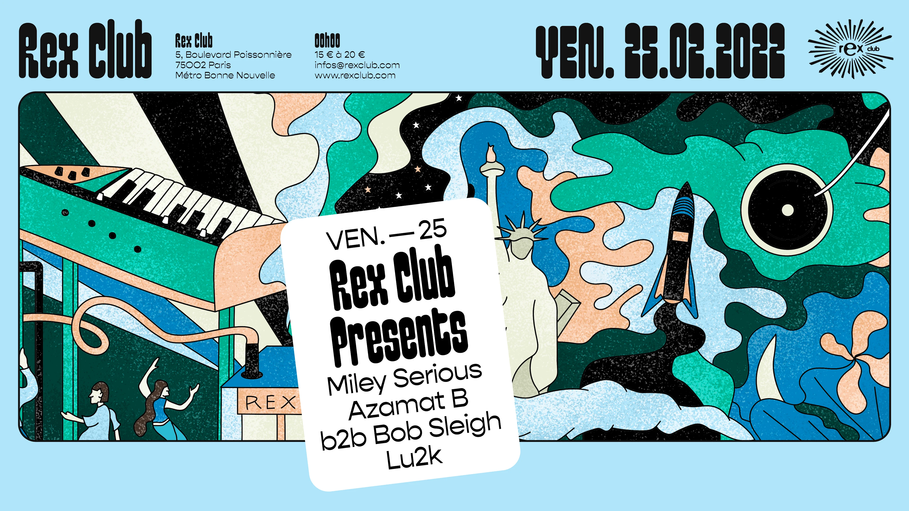 Rex Club Presents: Miley Serious, Azamat B B2b Bob Sleigh, Lu2k Cover