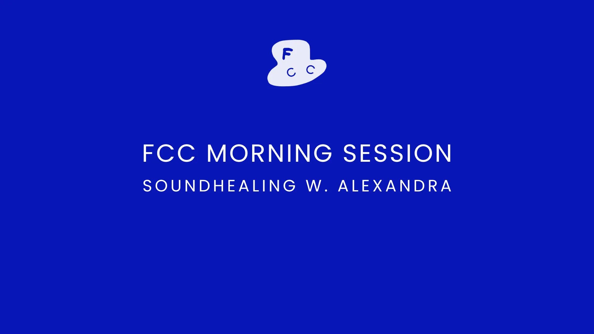 Fcc Soundhealing W. Alexandra Cover