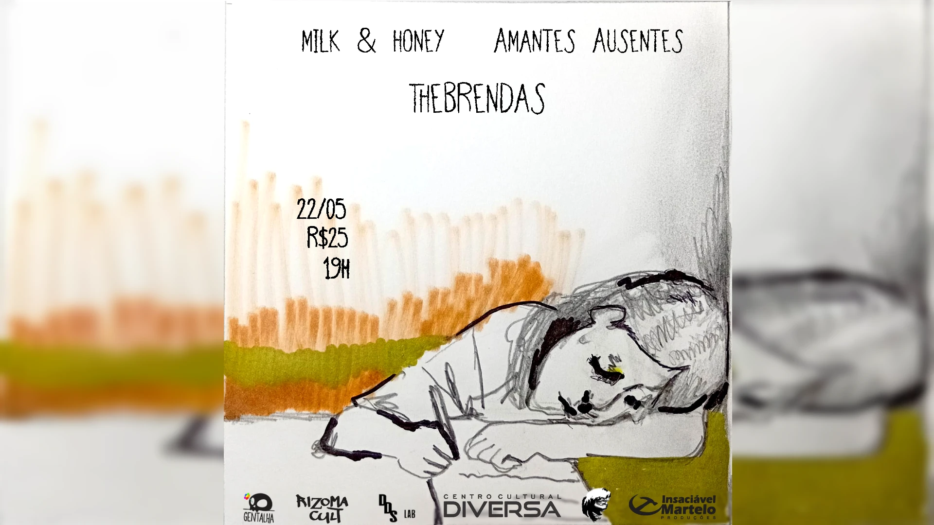 Thebrendas + Amantes Ausentes + Milk & Honey Cover