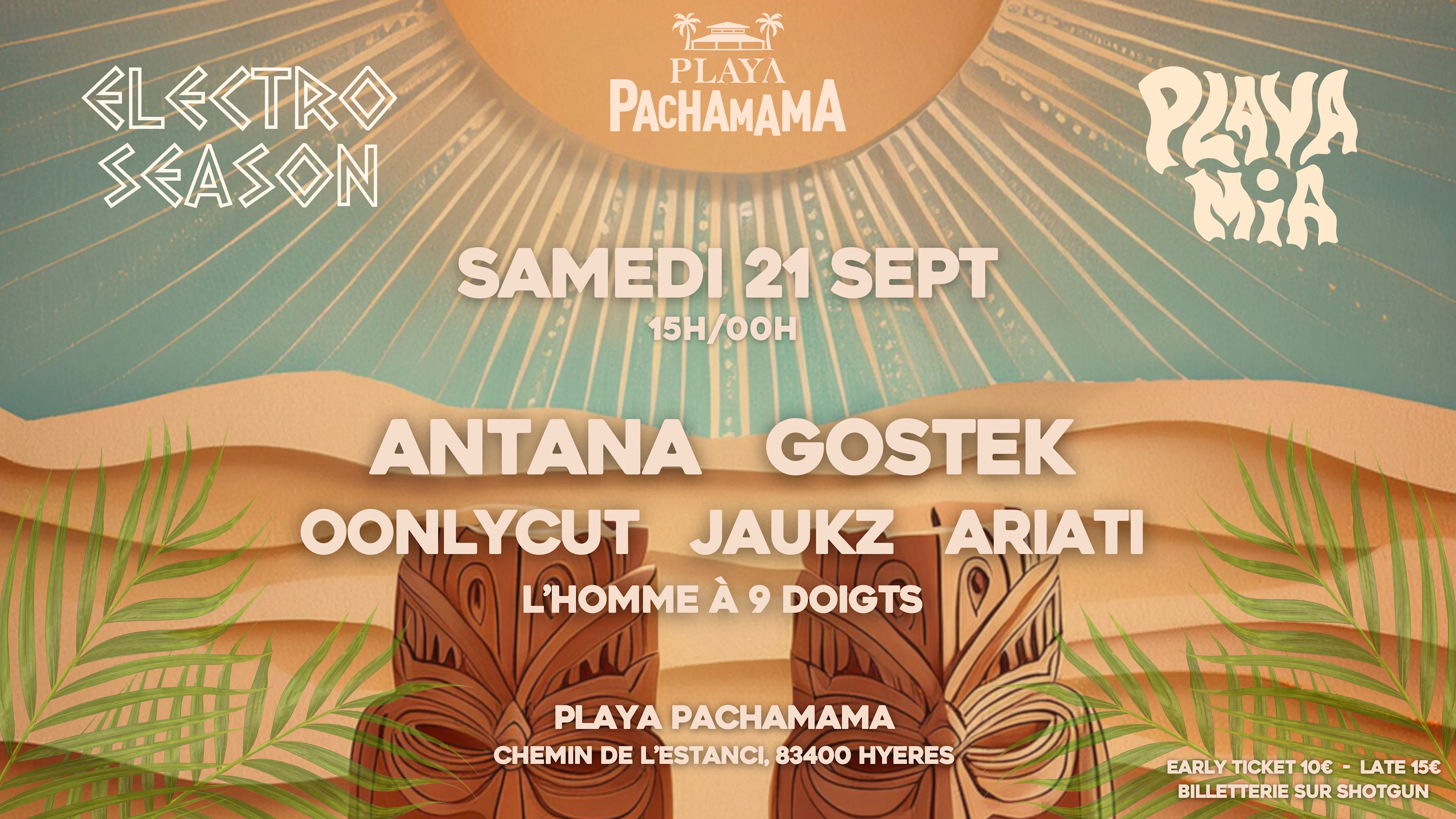 Playa Mia X Electro Season - Sam 21 Sept @ Pachamama Cover