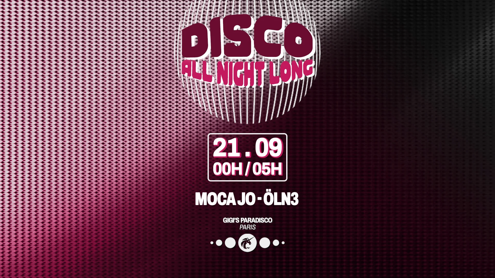 Disco All Night Long - Moca Jo, Öln3 Cover