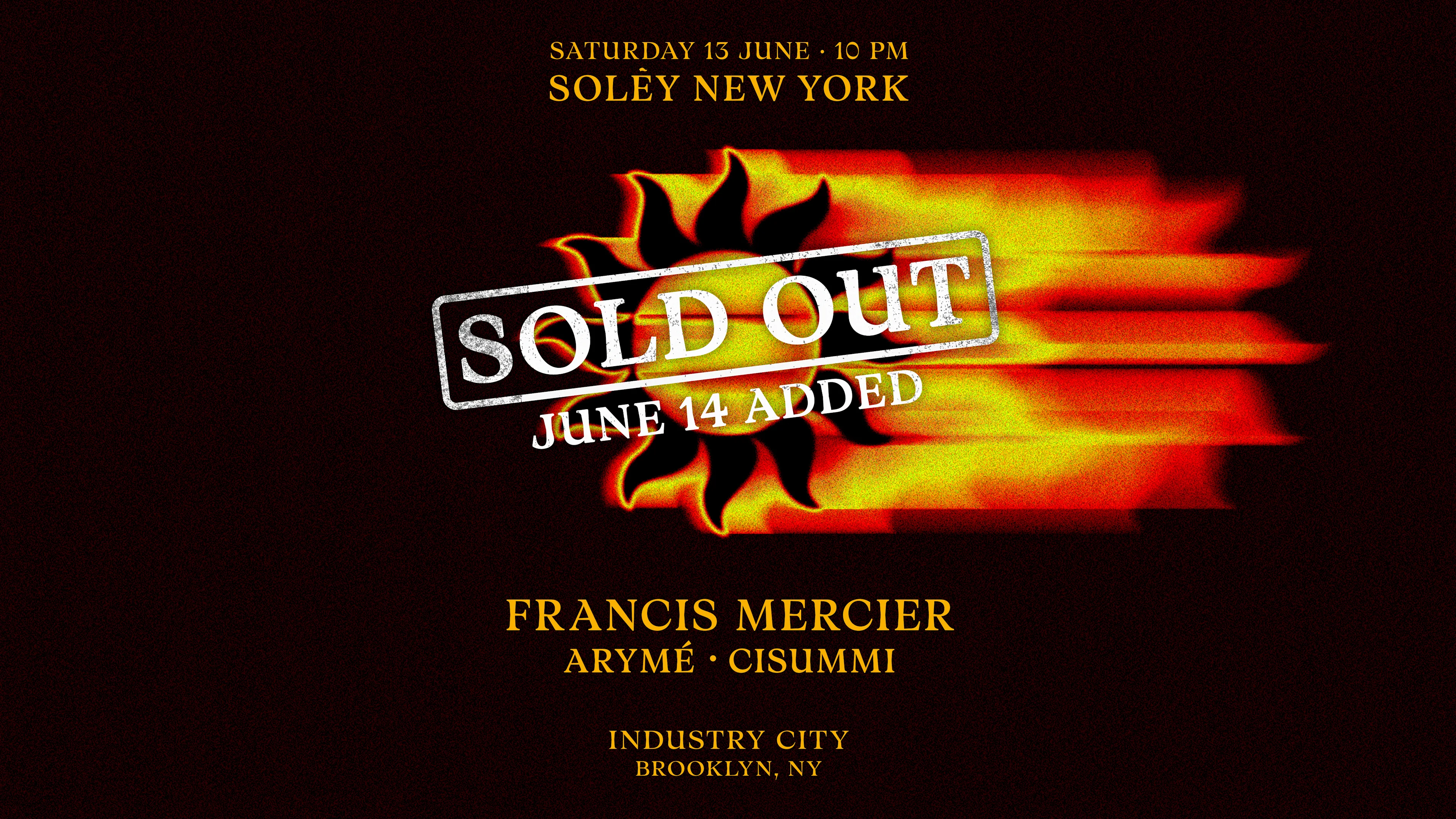 Francis Mercier Solèy Nyc - New Tickets Just Added! Cover