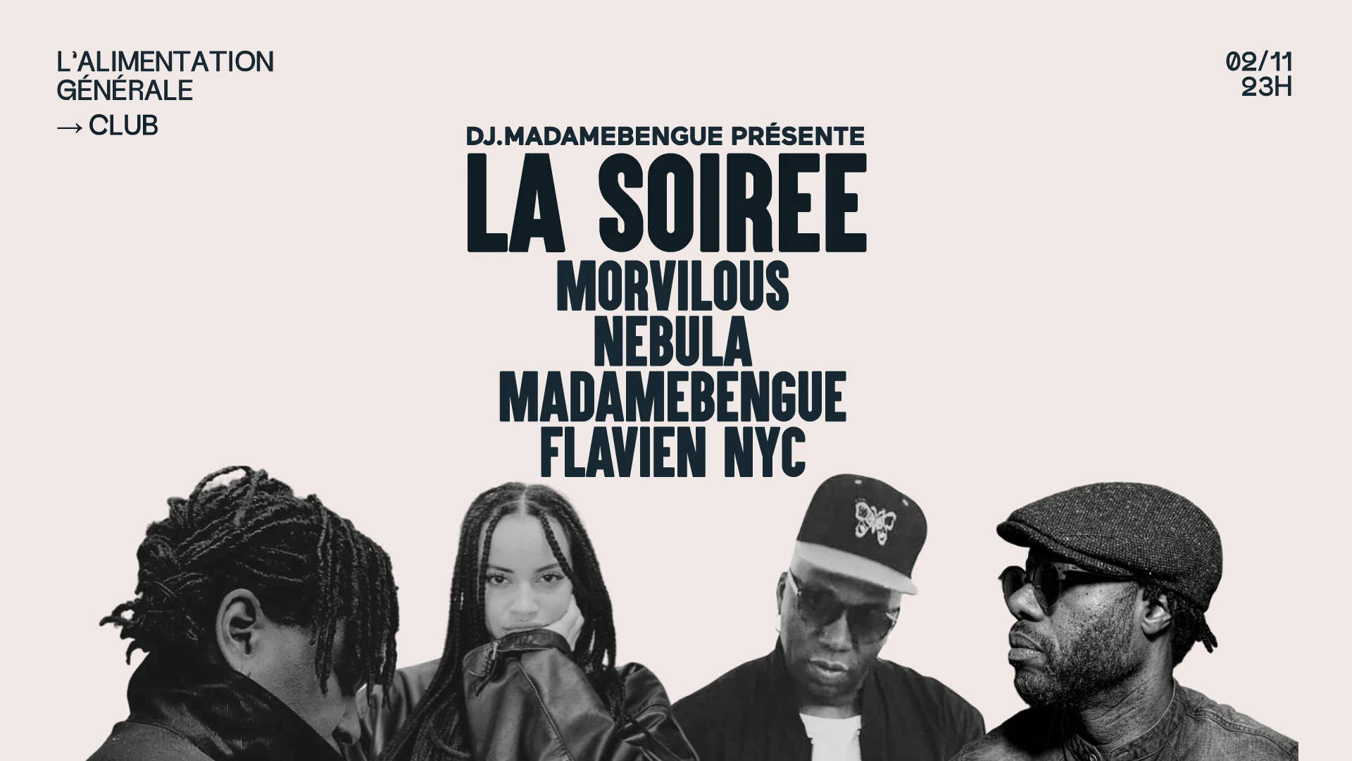 La Soirée - Madamebengue, Morvilous, Nebula, Flavien Cover