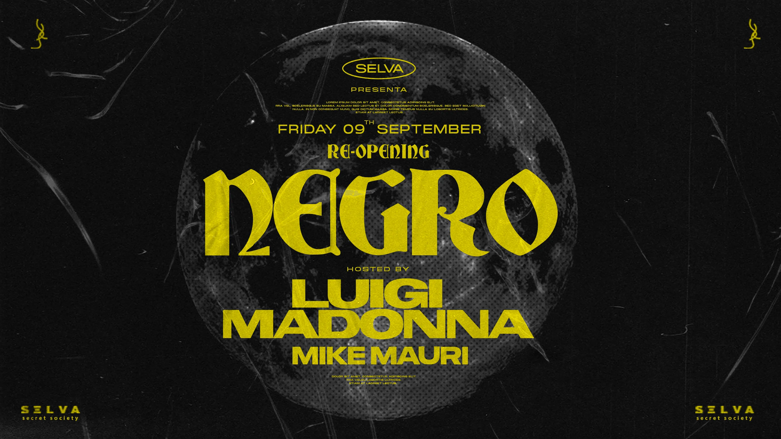 Selva Club Negro - Friday 9th W/ Luigi Madonna Cover