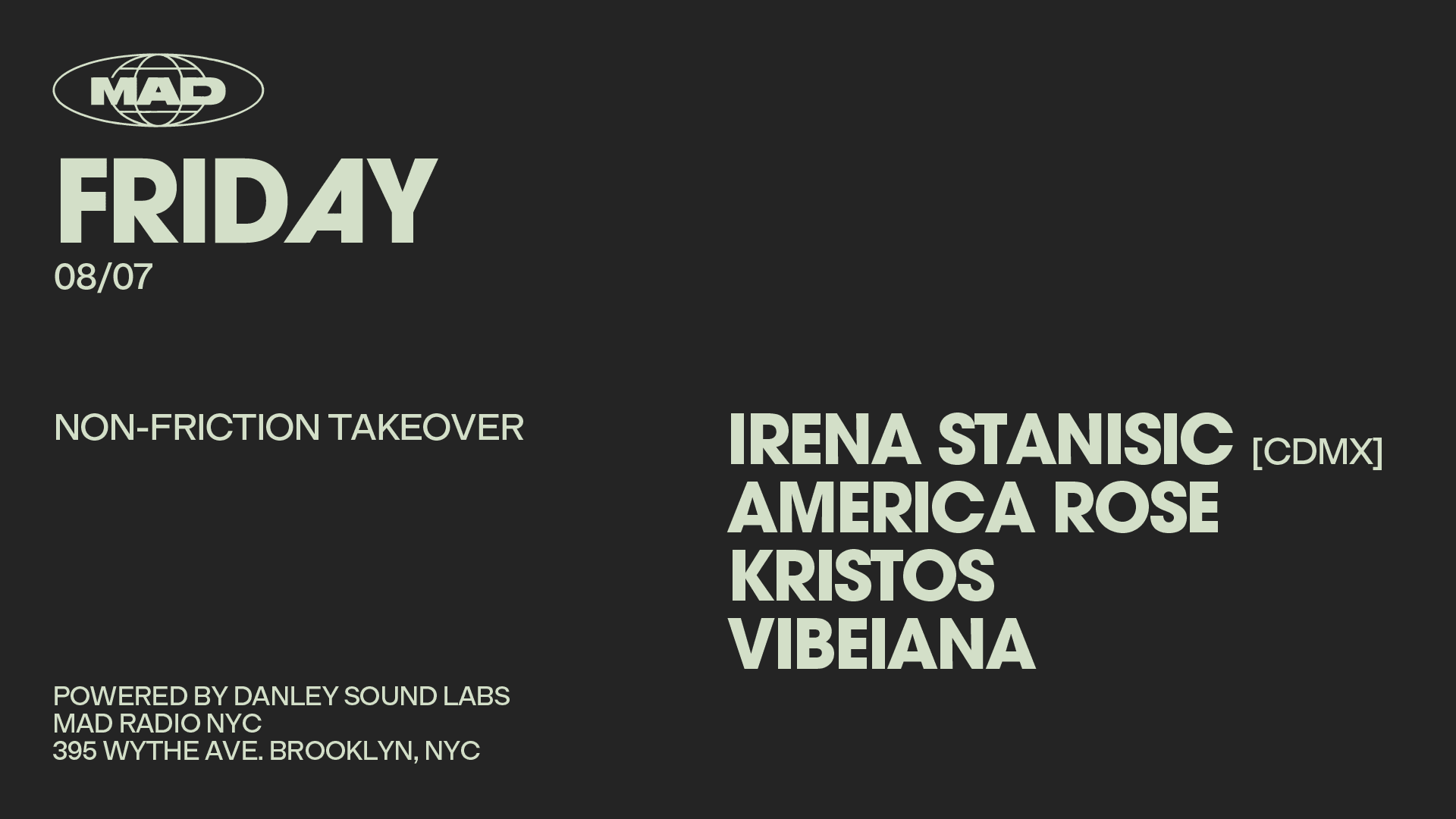 Non-Friction Takeover: Irena Stanisic / America Rose / Krist Cover