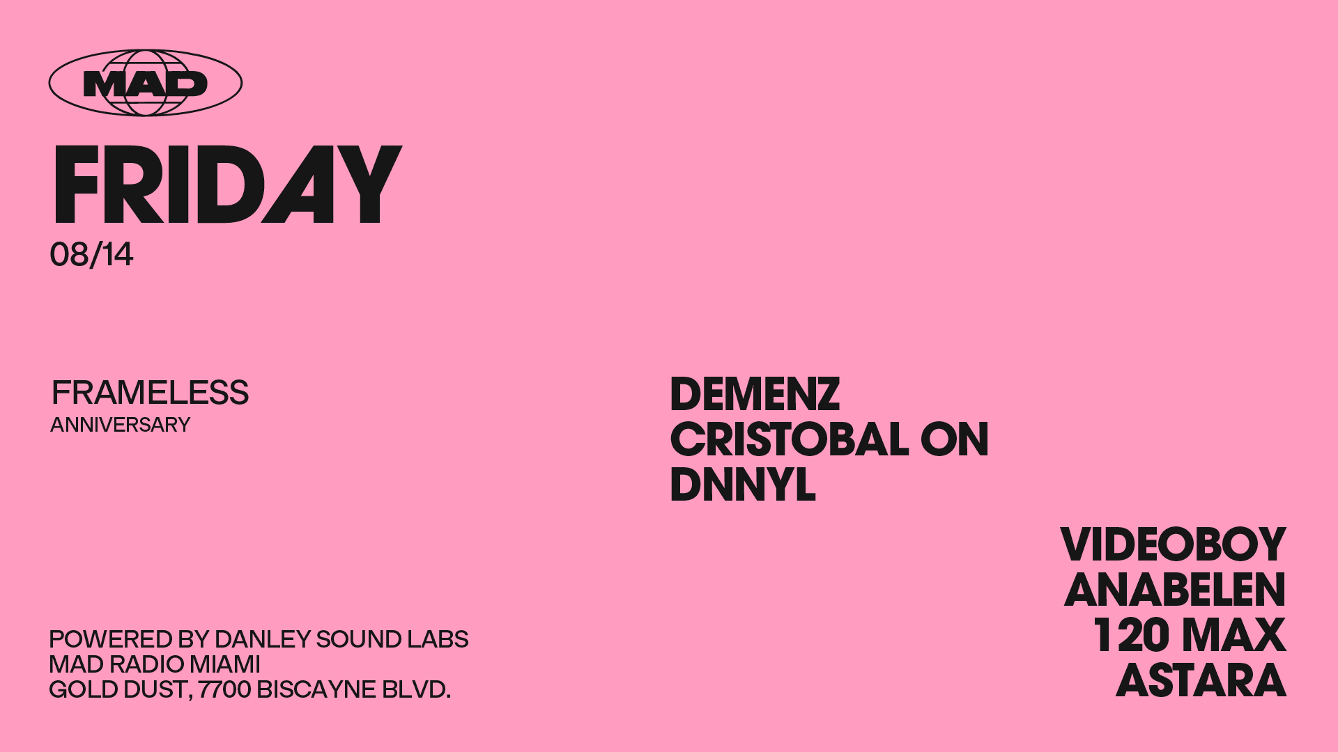 Frameless Anniversary: Demenz / Cristobal On /Dnnyl/Videoboy Cover