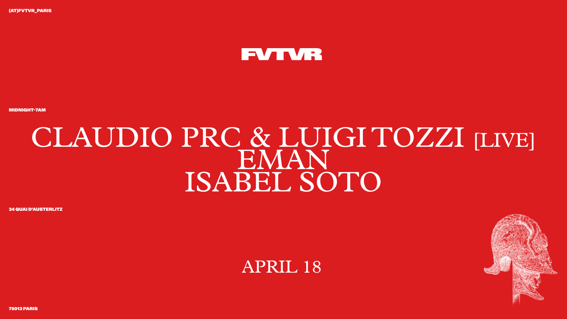 Claudio Prc & Luigi Tozzi Live, Isabel Soto, Eman Cover