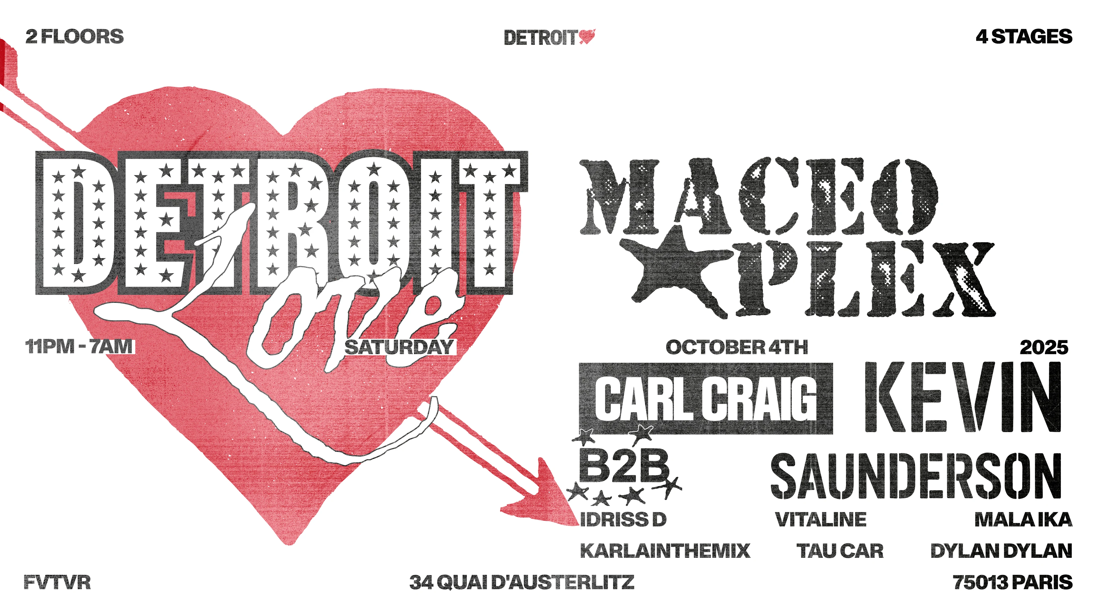 Detroit Love: Maceo Plex, Carl Craig B2b Kevin Saunderson Cover