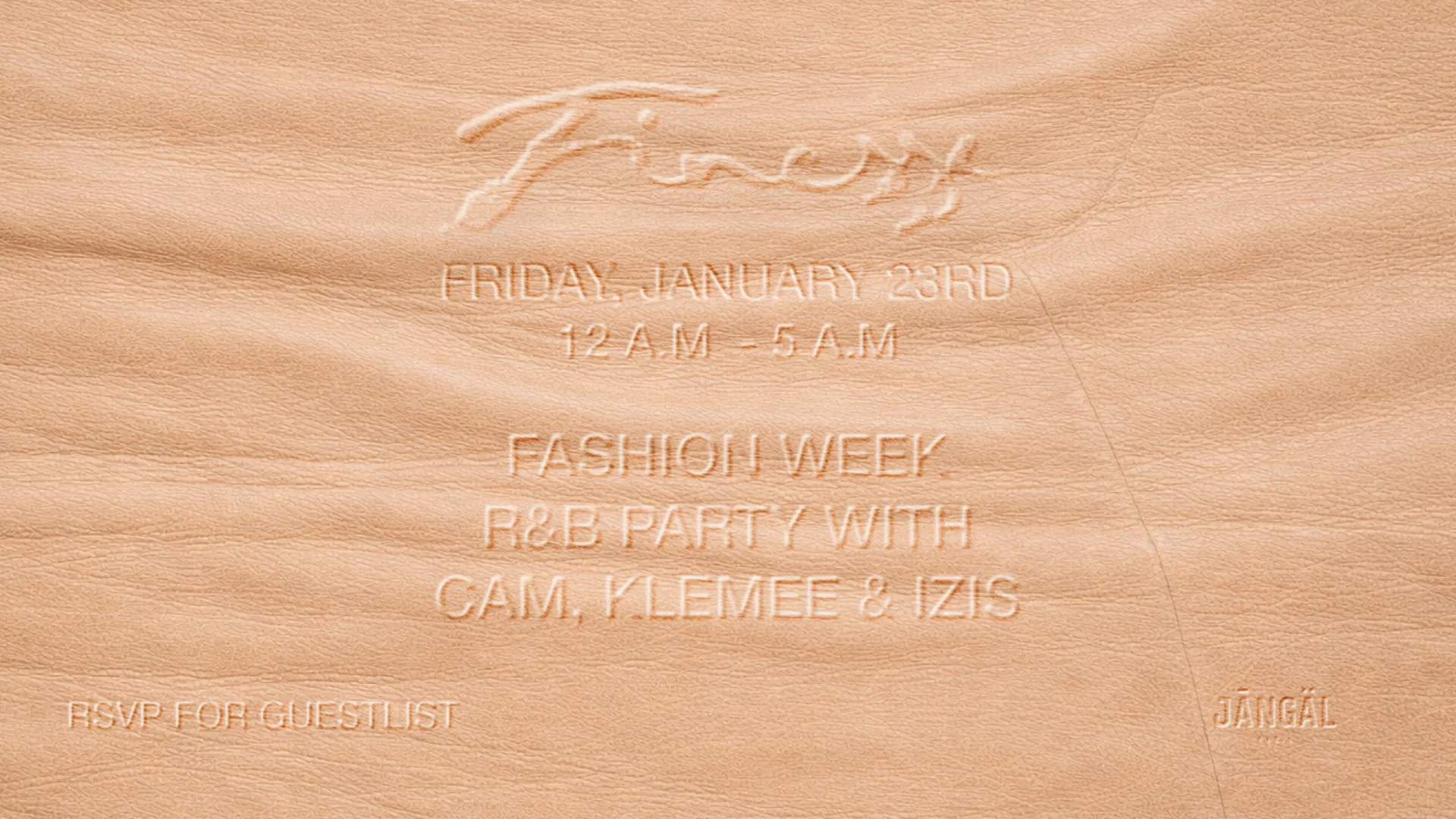 Finesse - R&B Fashion Week Party Cover