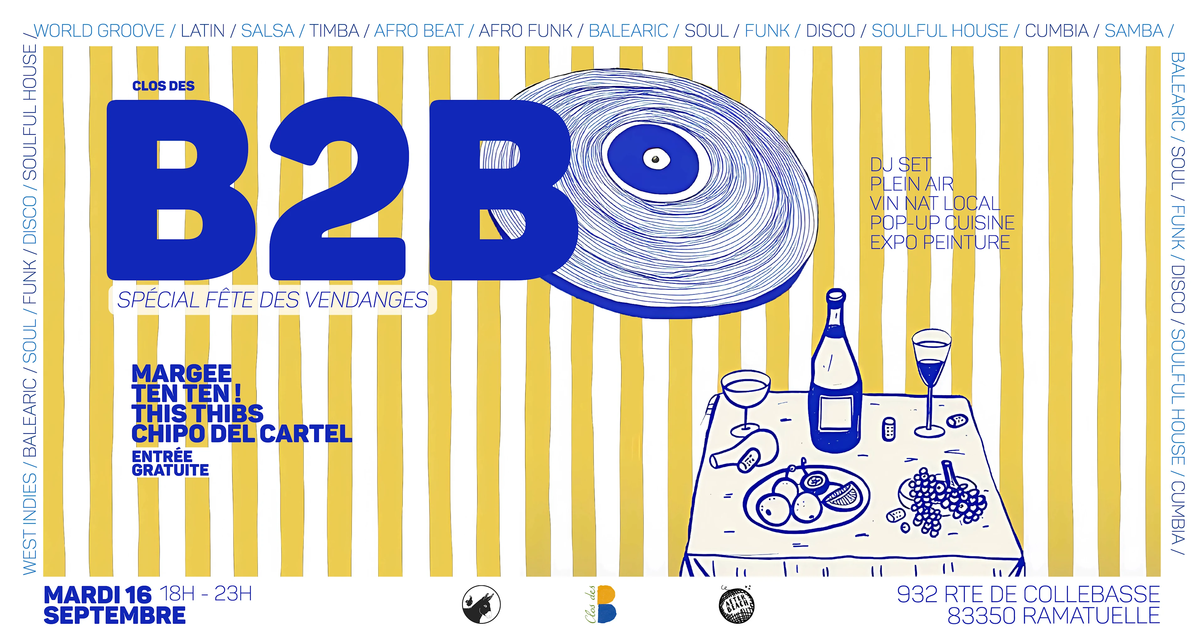 B2b : Fête Des Vendanges / Music, Wine, Food & Art @Closdesb Cover