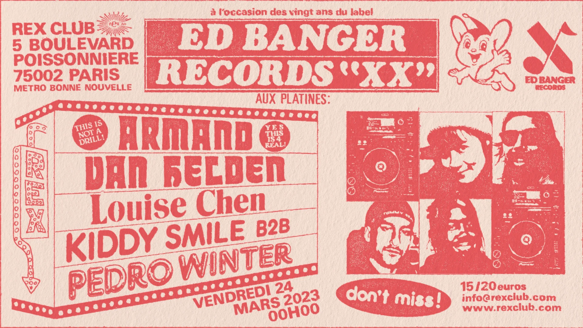 Ed Banger Records XX Armand Van Helden, Pedro Winter & More Cover