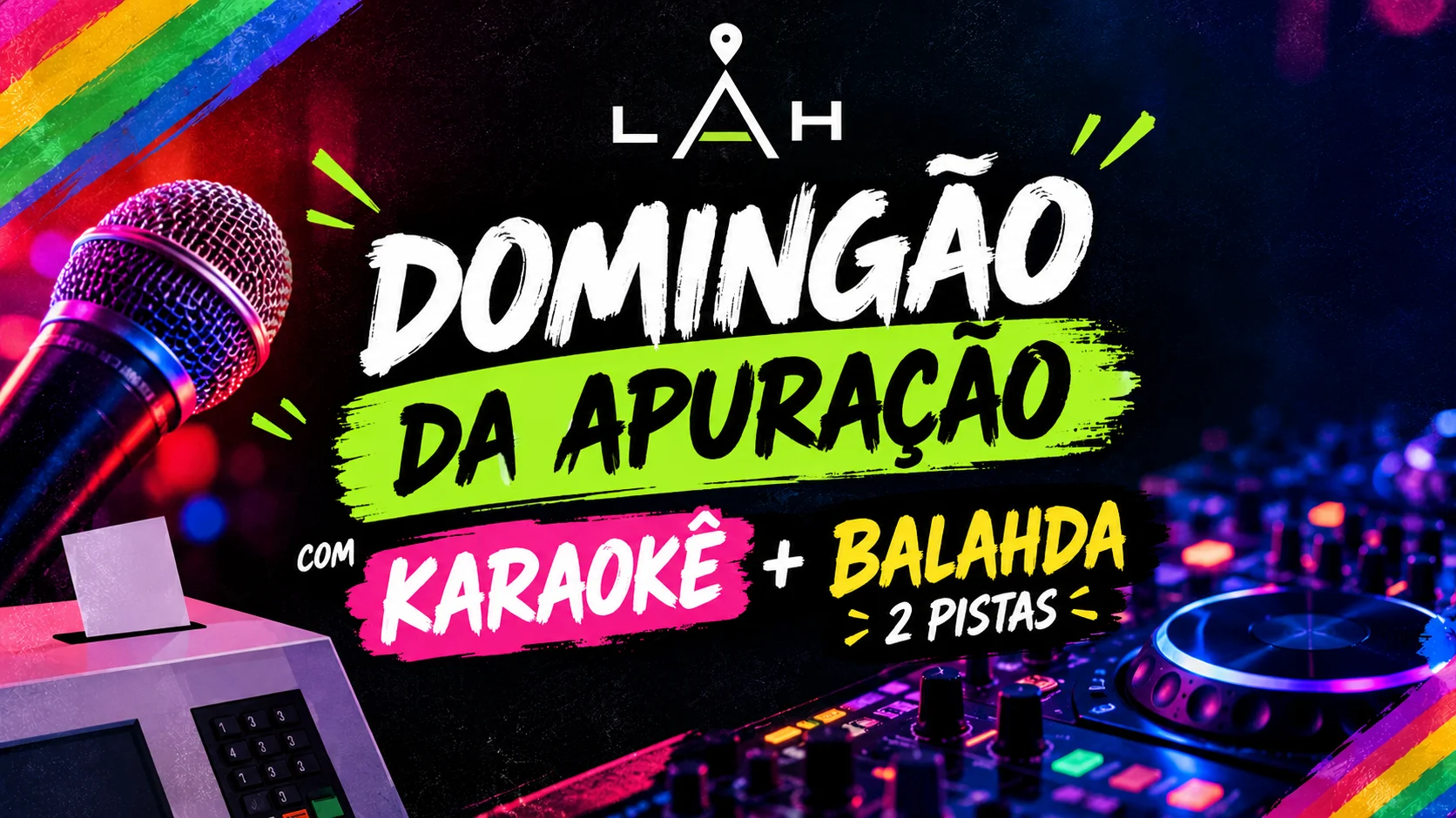 25/10 - Domingão Da Apuração Com Karaokê + Balahda 2 Pistas Cover