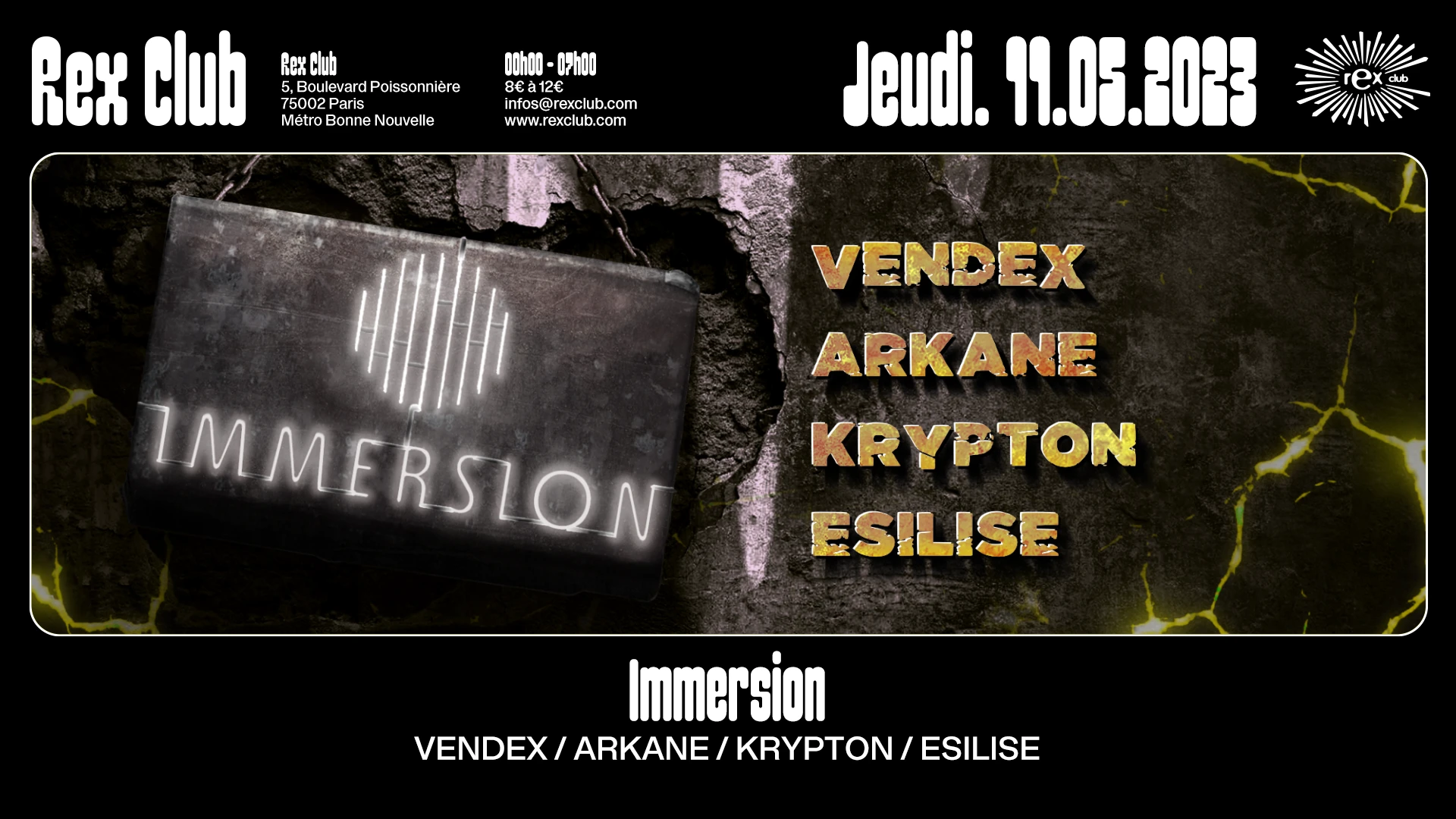 Immersion: Vendex, Arkane, Krypton, Esilise Cover