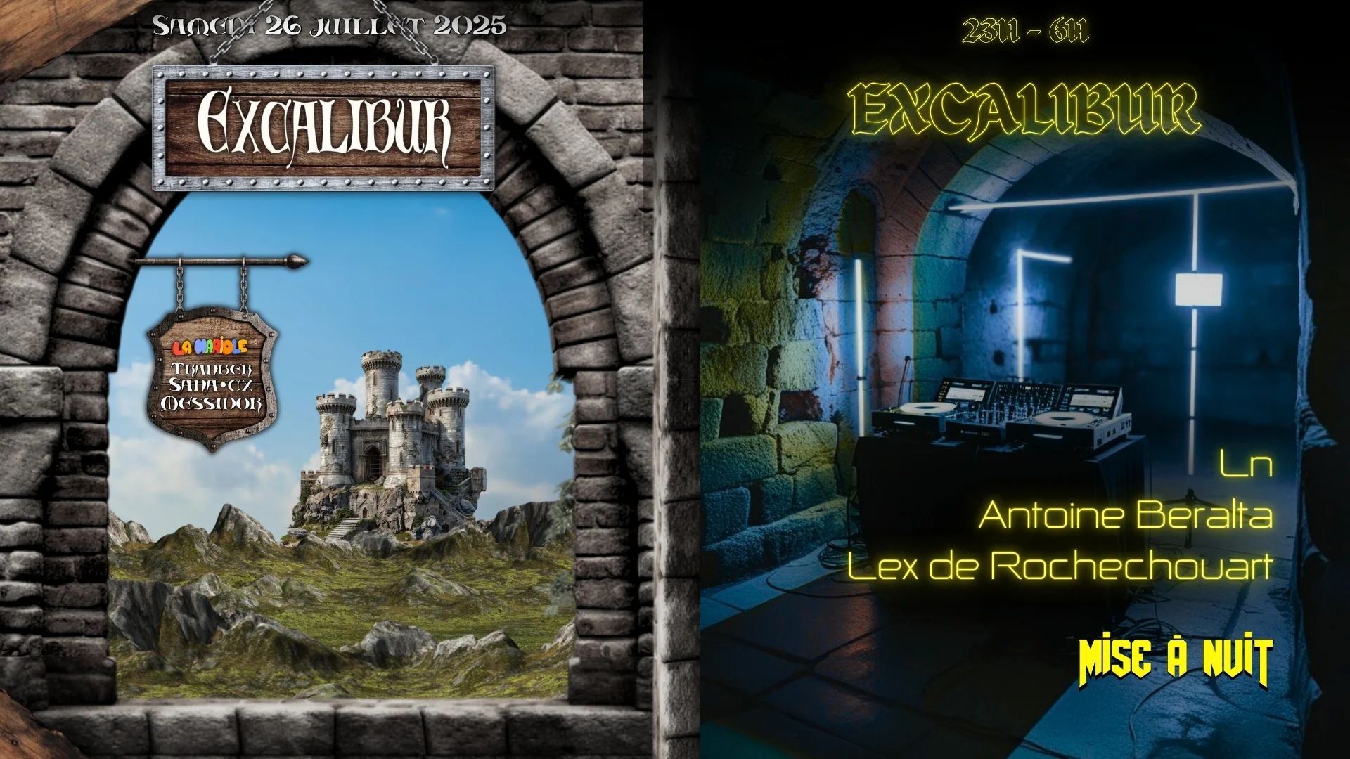 La Mariole X La Mise À Nuit : Excalibur Cover