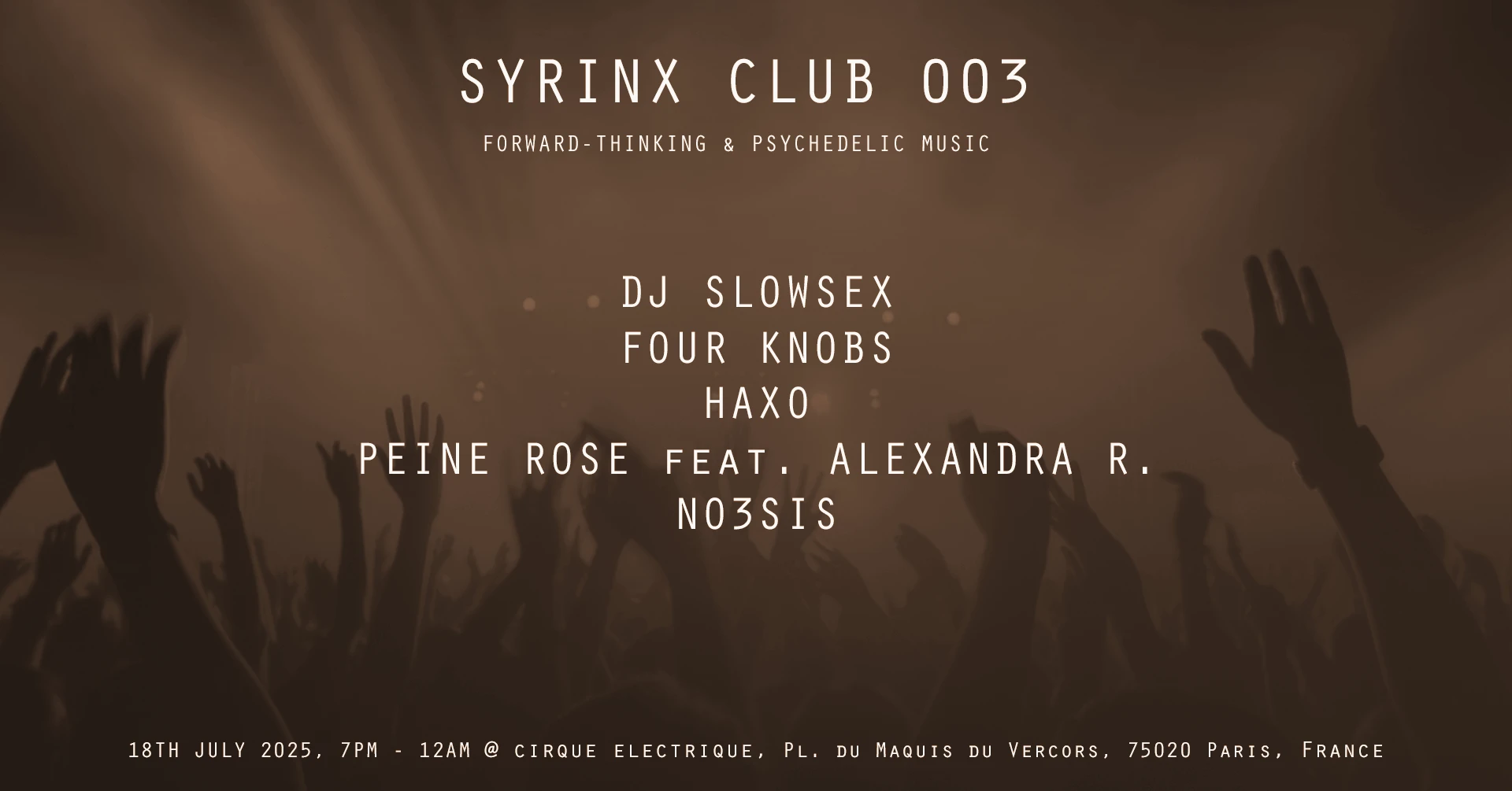 Syrinx : Dj Slowsex, Haxo, Peine Rose & Alexandra R., ... Cover