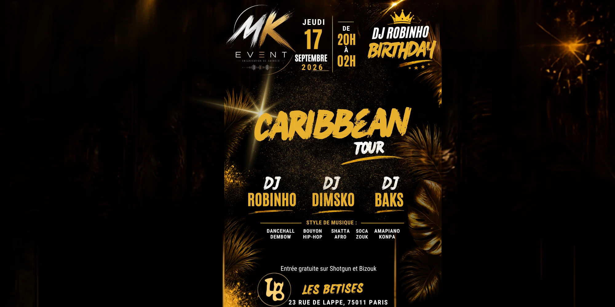 Caribbean Tour Edition Dj Robinho Birthday Cover