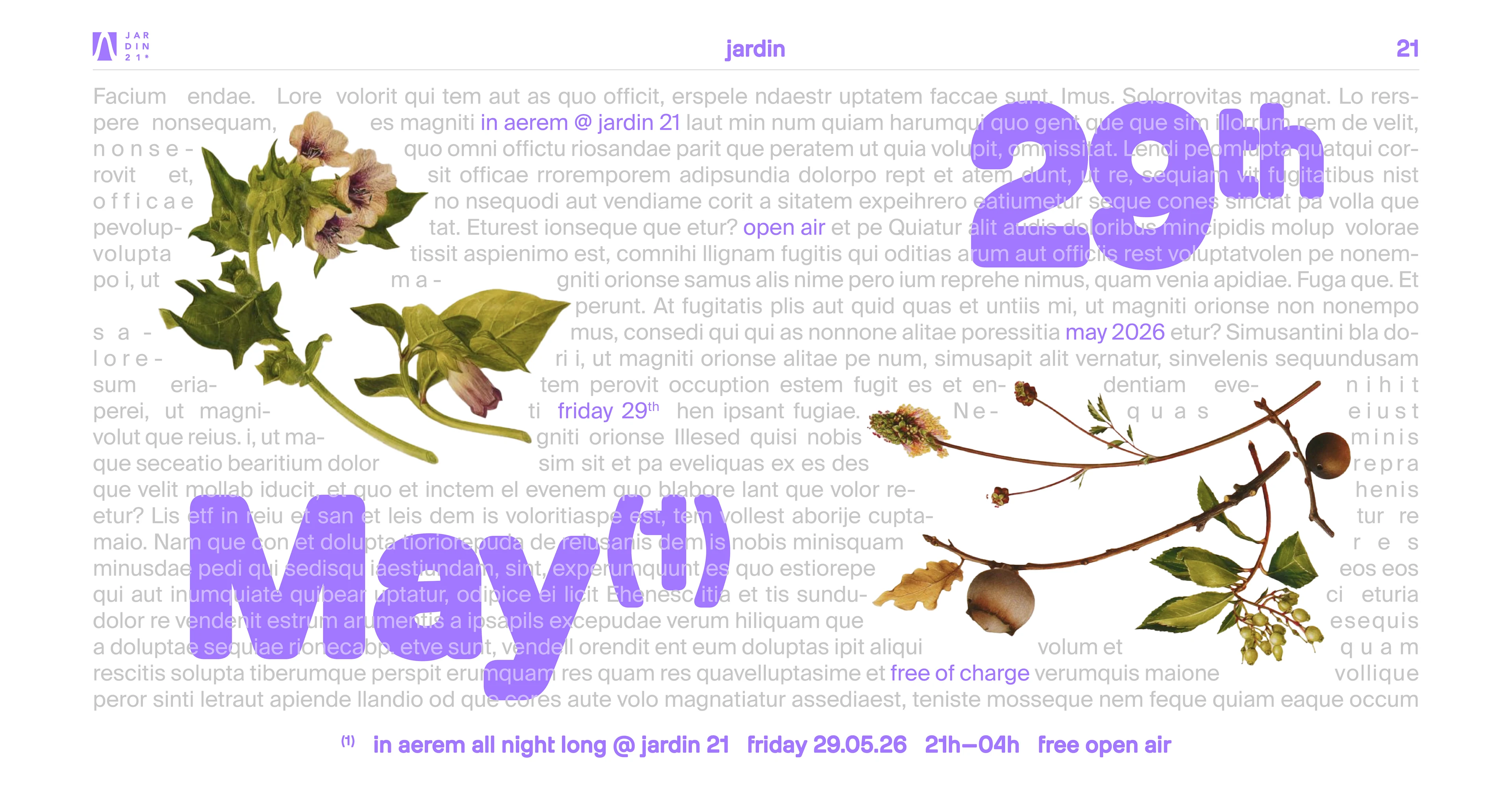 In Aerem X Jardin21 - Open Air Cover