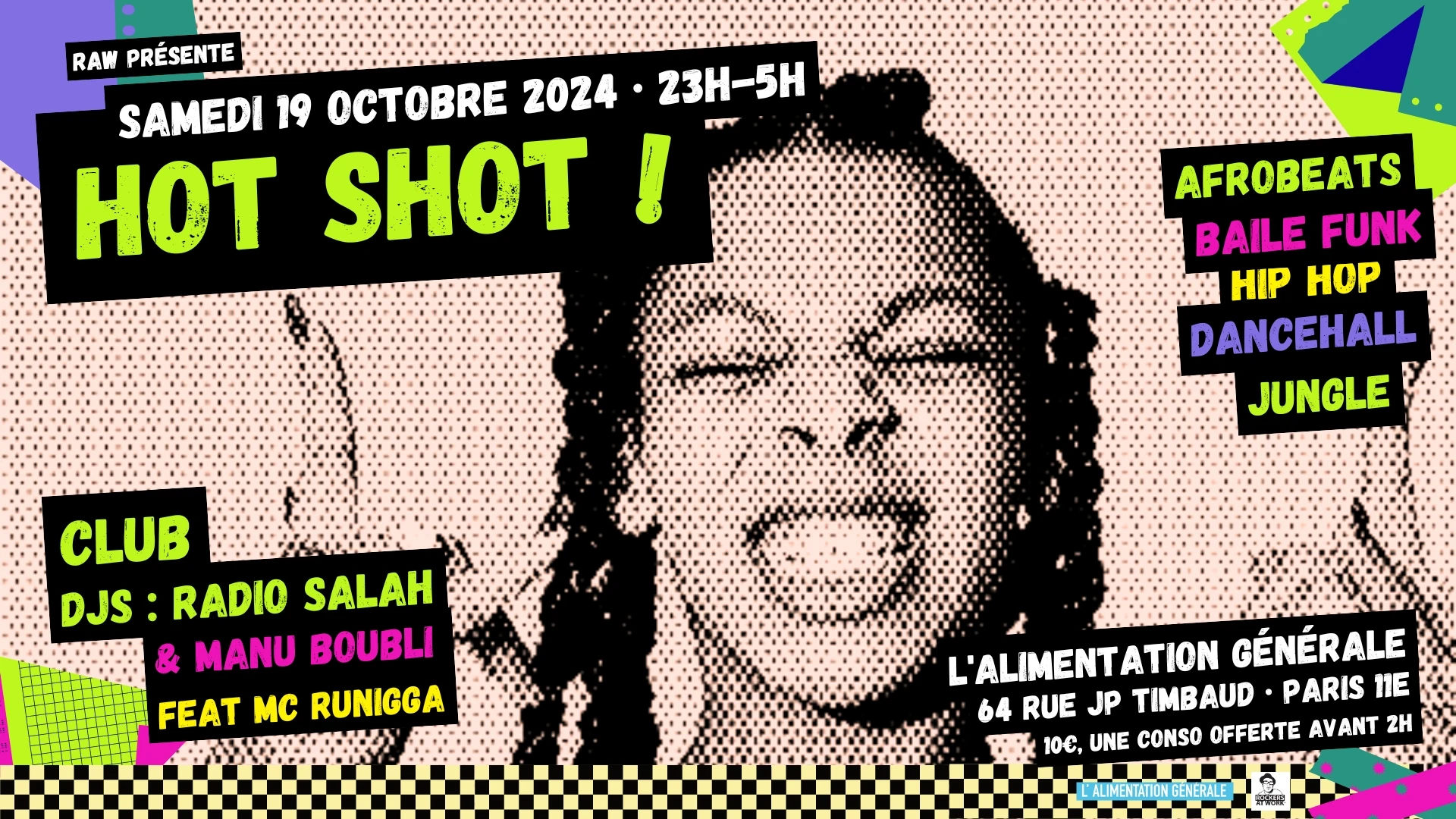 Hot Shot!  Djs Radio Salah, Manu Boubli Feat. MC Runigga Cover