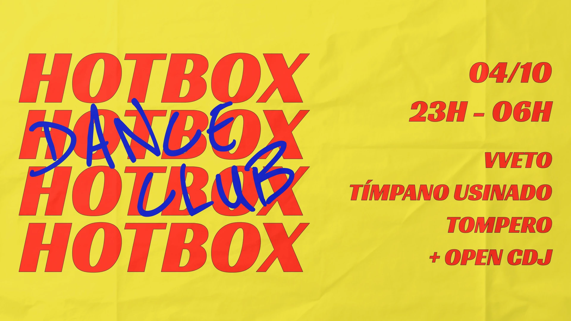 Hotbox Dance Club Cover