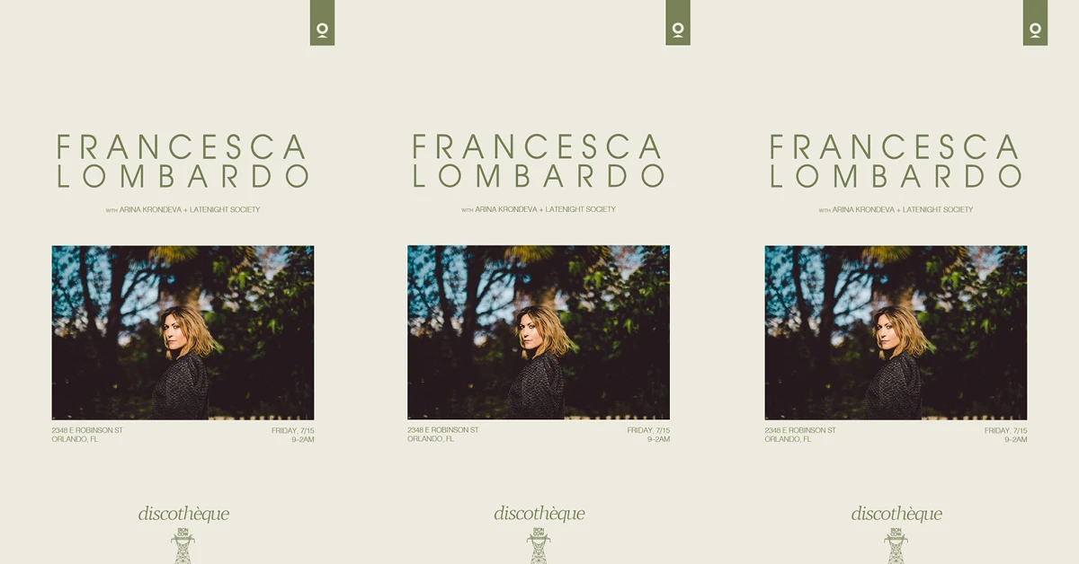 Discothèque: Francesca Lombardo Cover