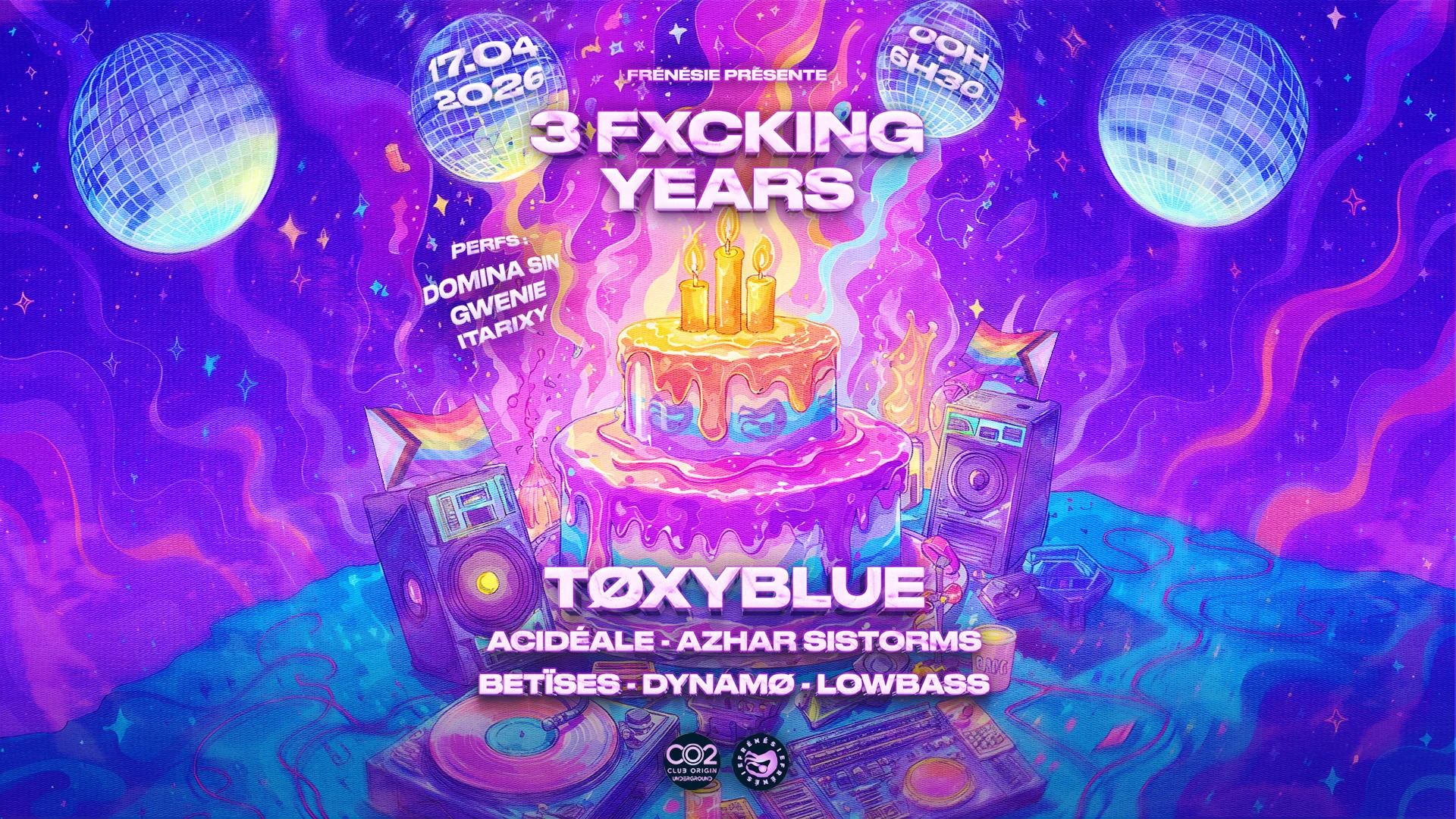 Frénésie Invite Tøxyblue - 3 Fxcking Years Cover
