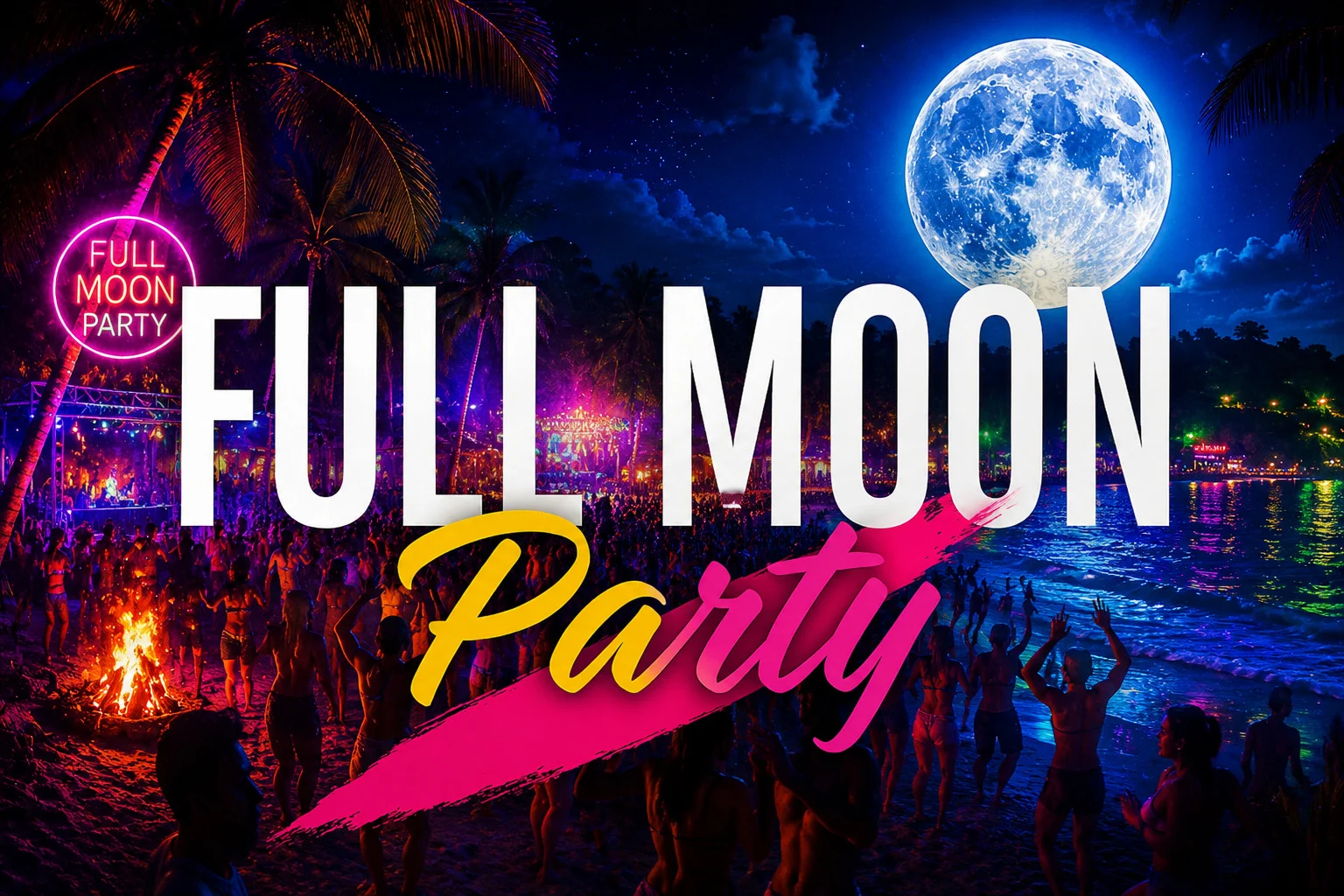 Full Moon Fluo Party Cover