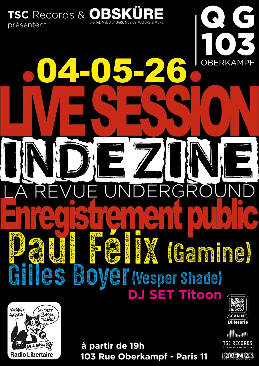 Live Session Indezine Radio Libertaire : Paul Felix (Gamine) Cover