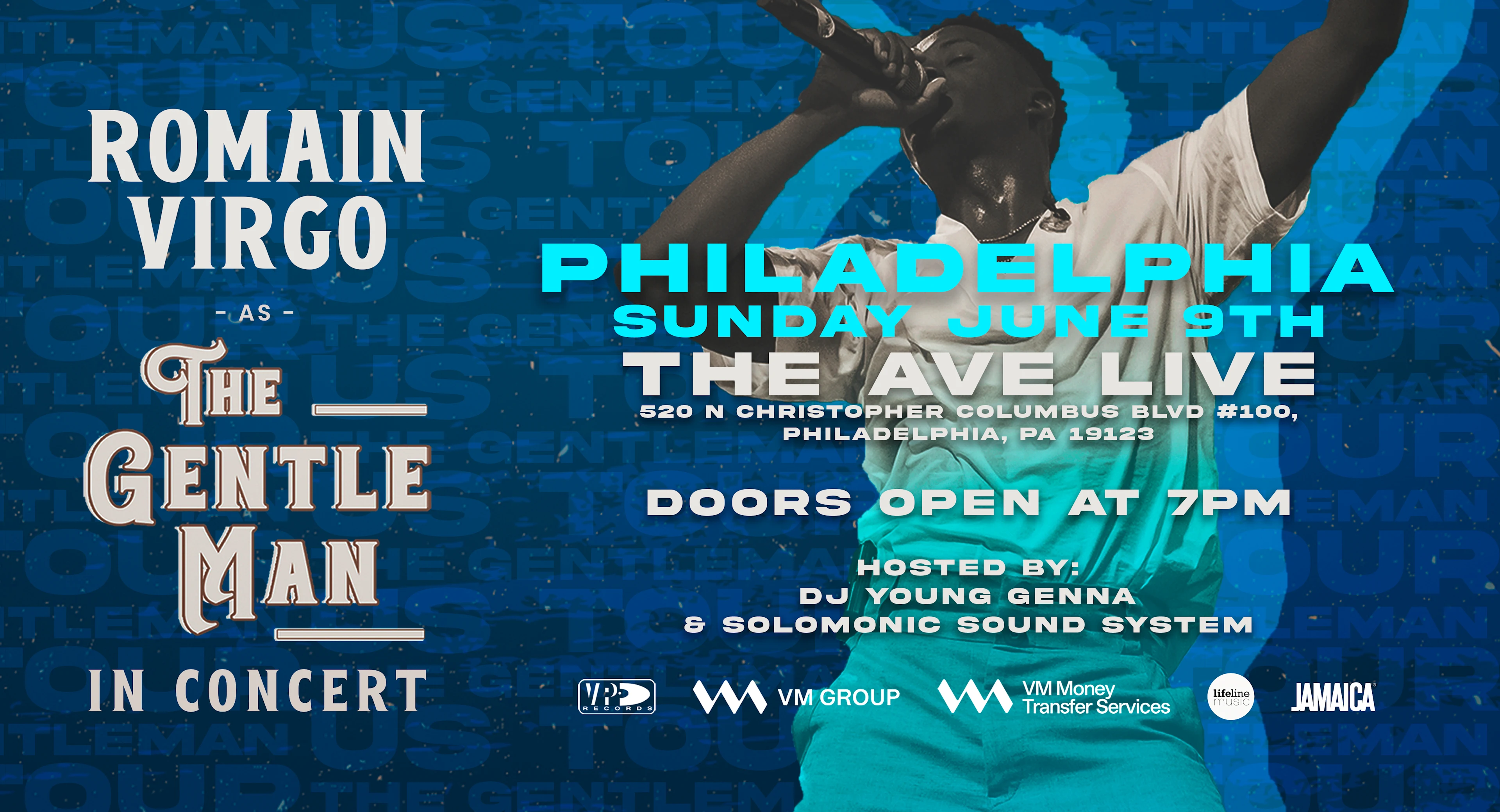 Romain Virgo : The Gentle Man Tour Philly Cover
