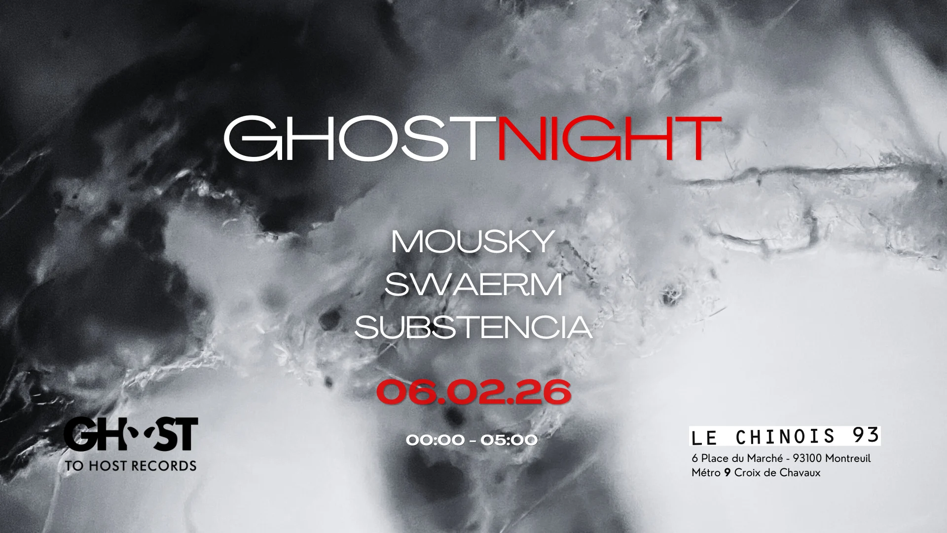 Ghost Night 4 Years - Mousky, Swaerm, Substencia Cover