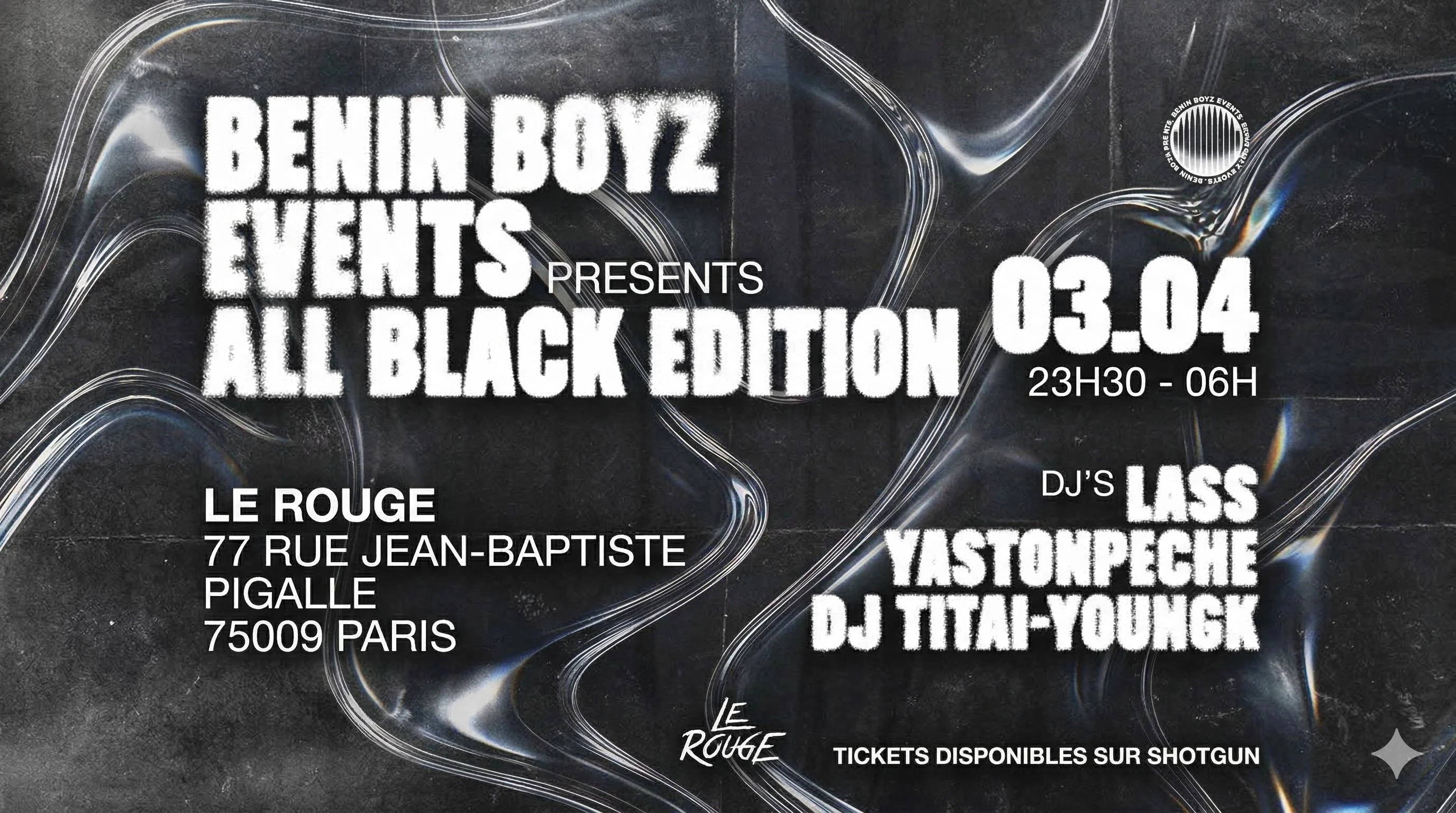 Benin Boyz Events  X Le Rouge Presents All Black Edition Cover